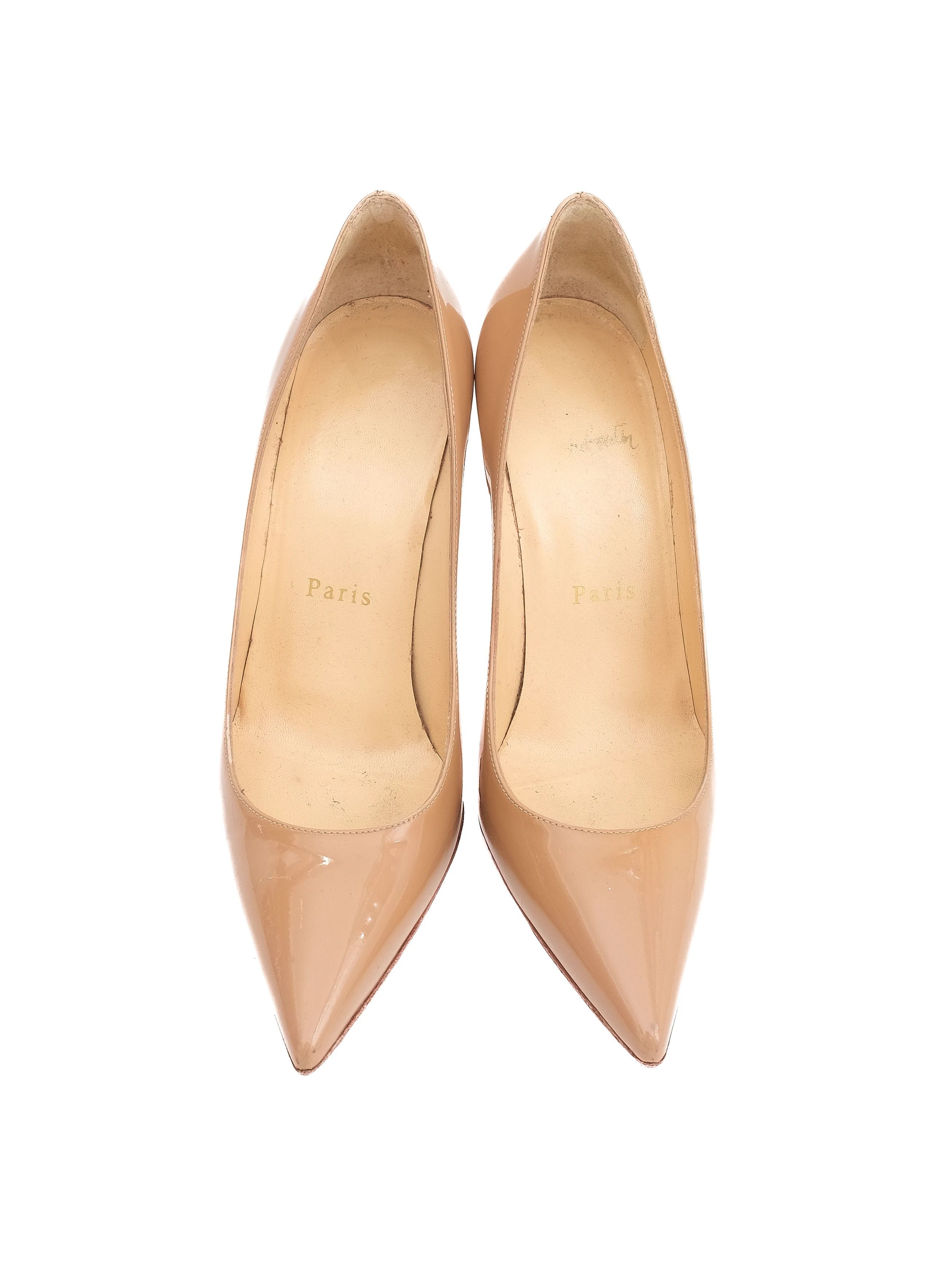 Christian Louboutin Pink Leather High Heels Size 34 Excellent Condition