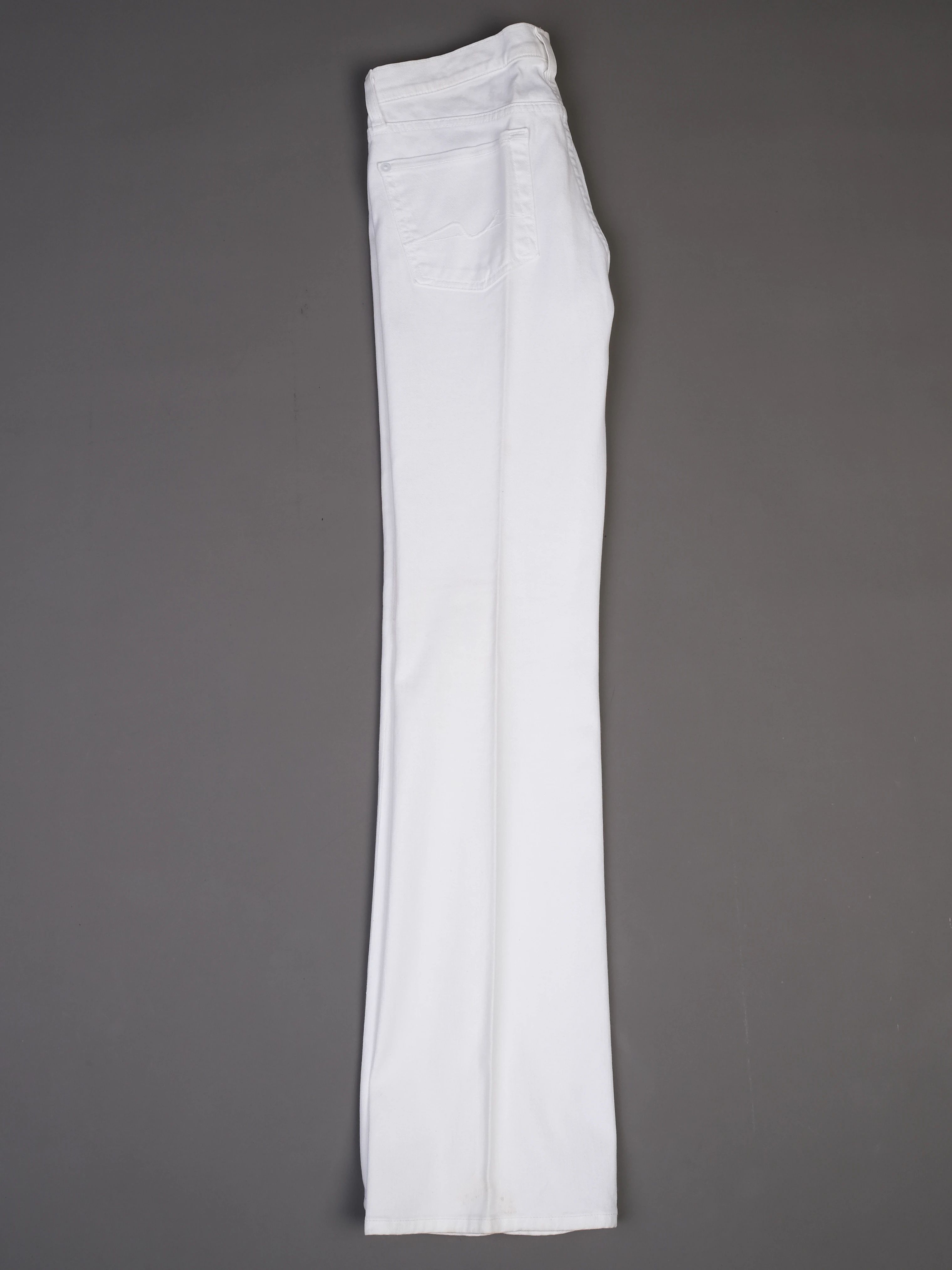 Excellent 7 For All Mankind White Pants Size M Polyurethane Blend
