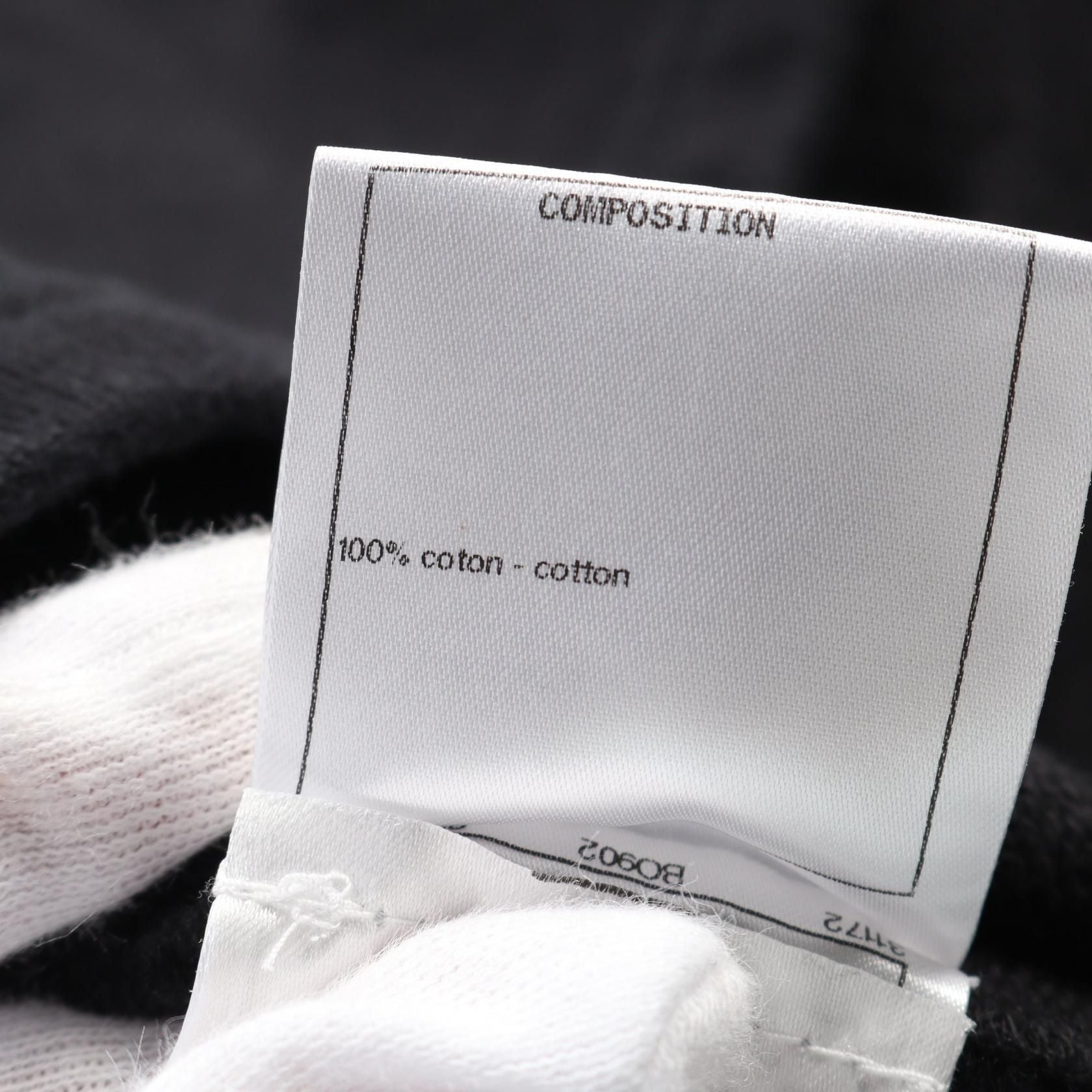Chanel Black Gold Coco Mark T-shirt Cotton P 57840k 07626 18c