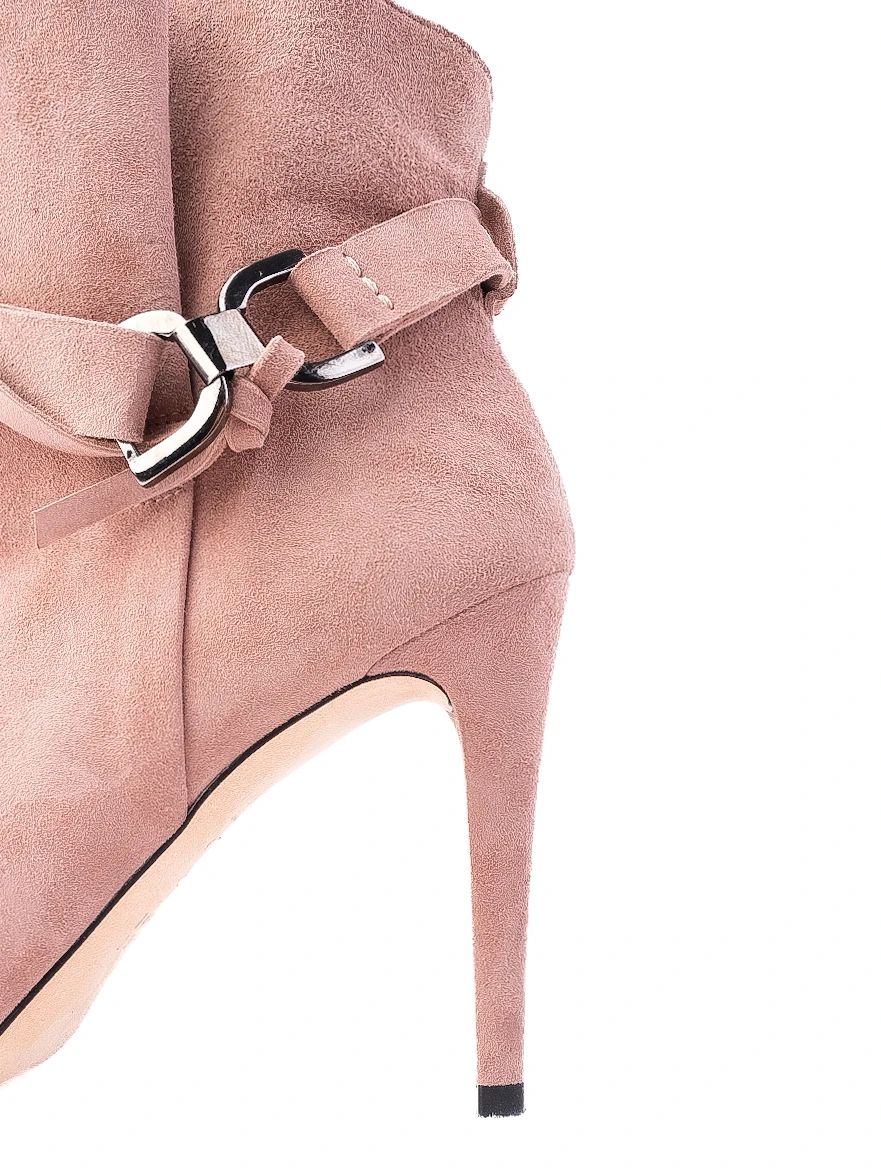 Excellent Stuart Weitzman Pink Leather High-Heeled Ankle Boots Size 37