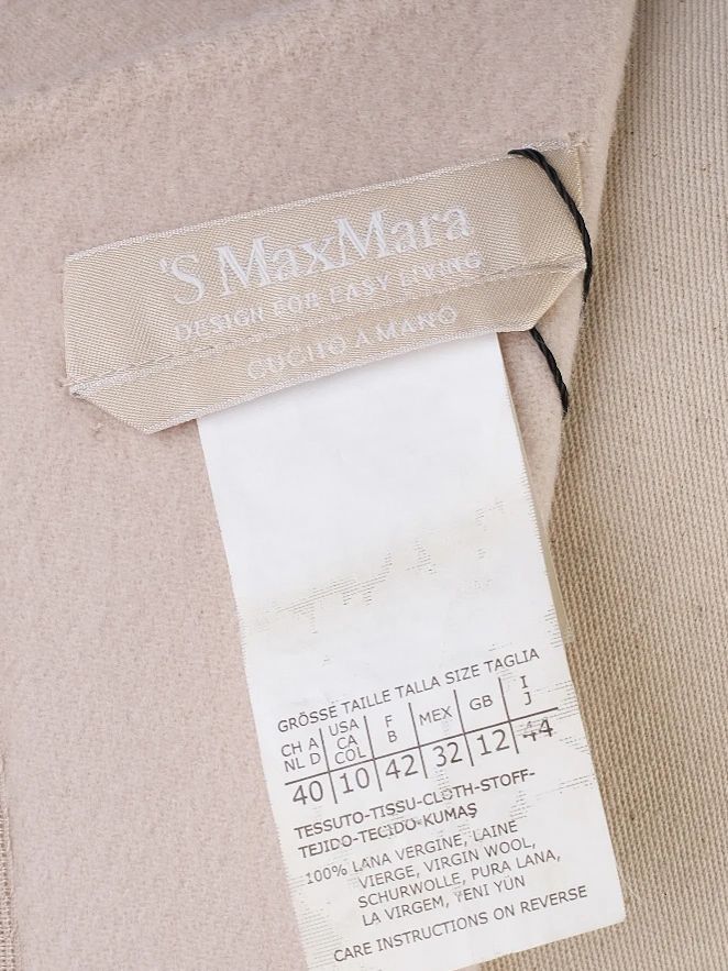 Excellent Max Mara White Wool Sleeveless Dress Size XL