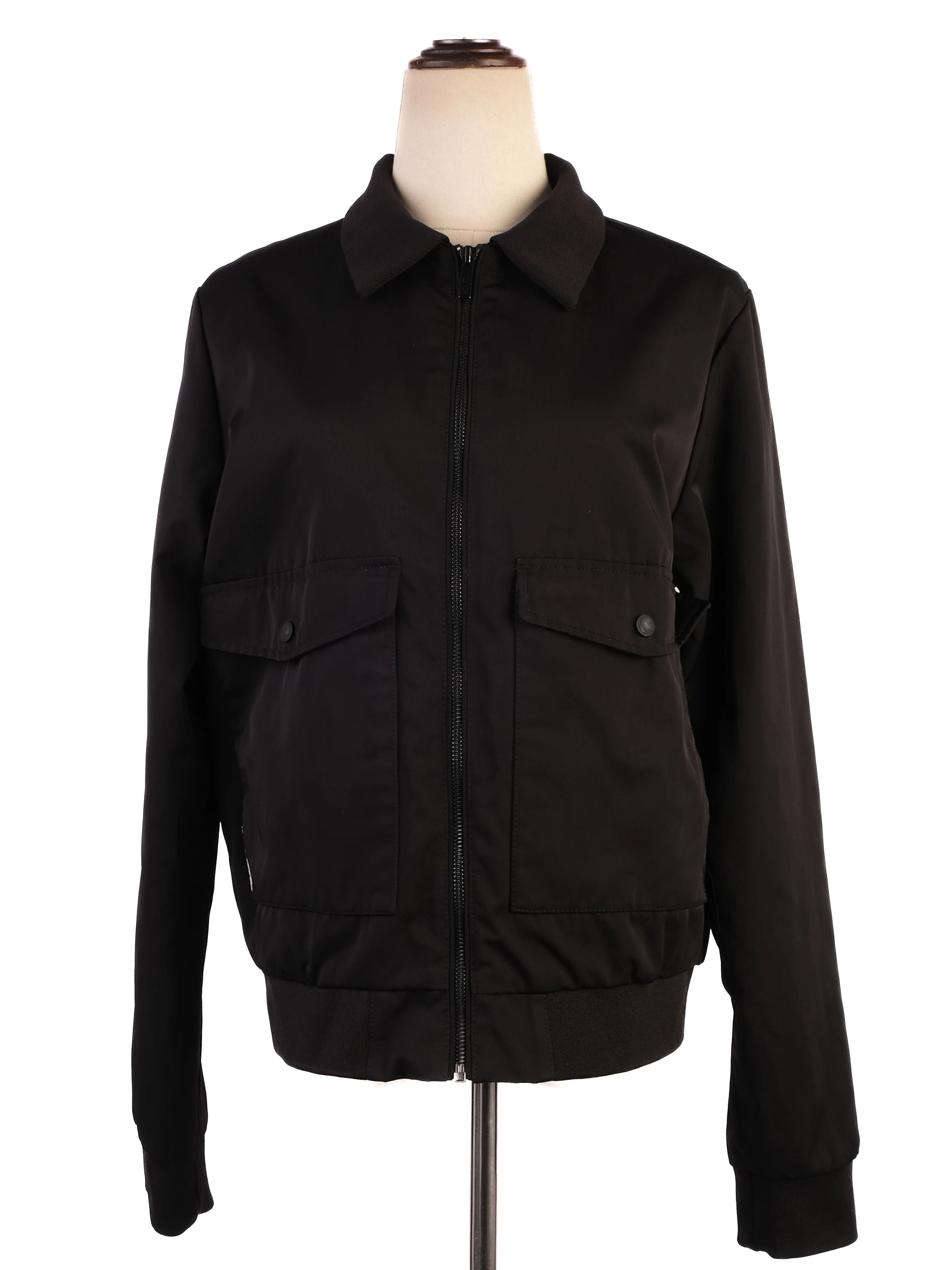 Excellent Karl Lagerfeld Black Jacket Size 15 Polyester Women&