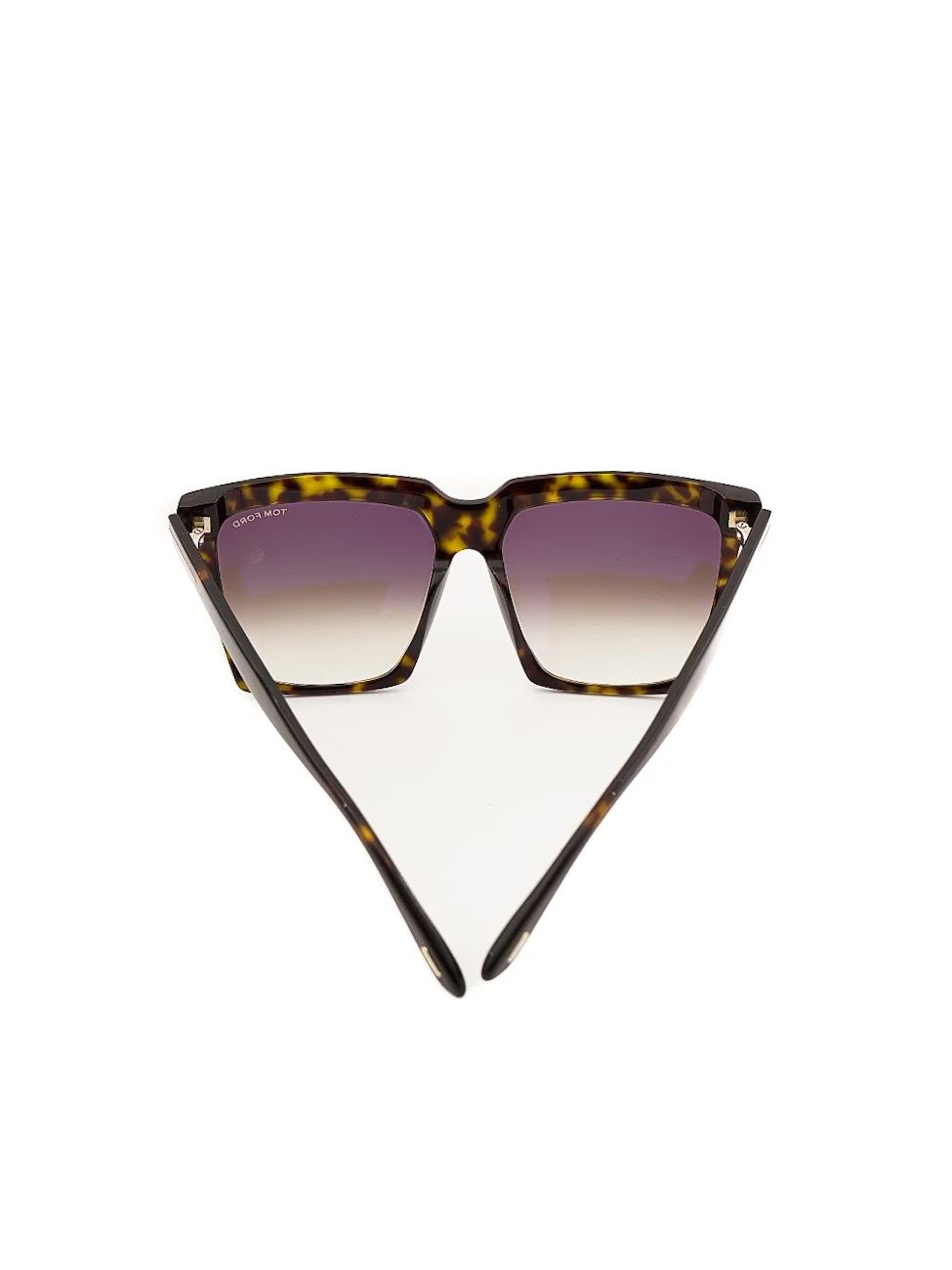Excellent Tom Ford Tortoiseshell Square Sunglasses Gradient Lenses