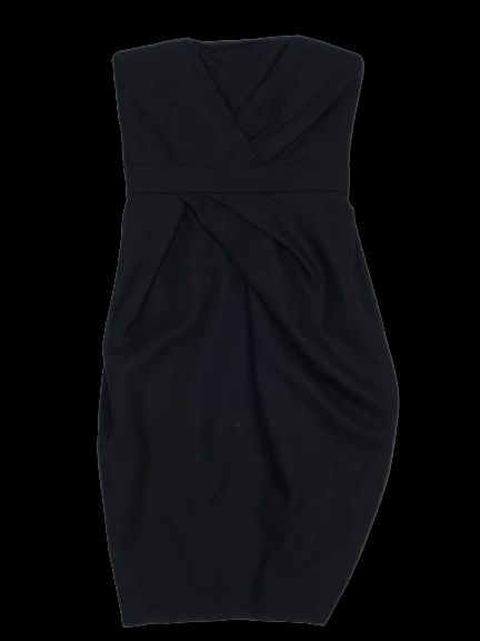 NEW By Malene Birger Black Wool Strapless Dress Size XS