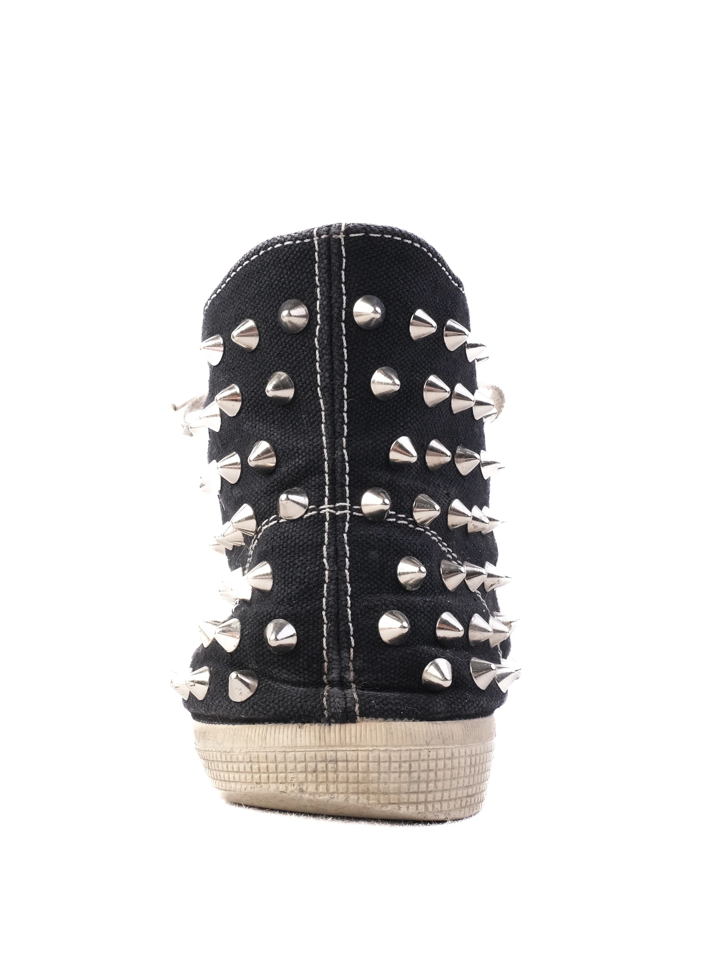 Good Gienchi Black Studded High-Top Sneakers Size 41 Men