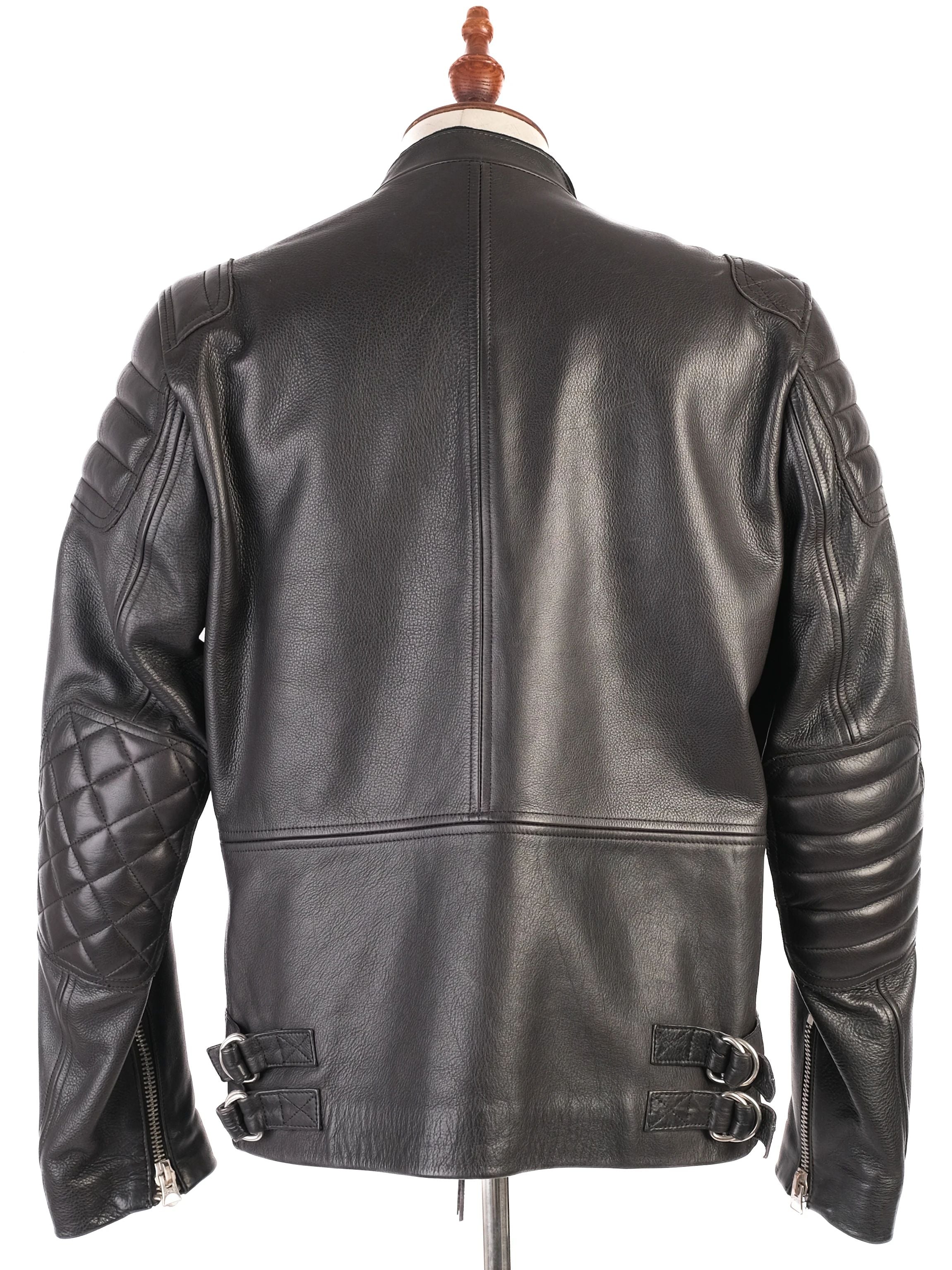 Excellent Acne Studios Black Leather Motorcycle Jacket Men