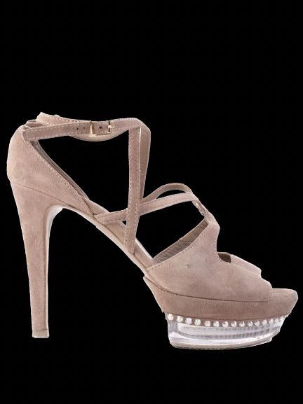 Excellent Giorgio Fabiani Gray Leather High-Heeled Shoes Size N/A