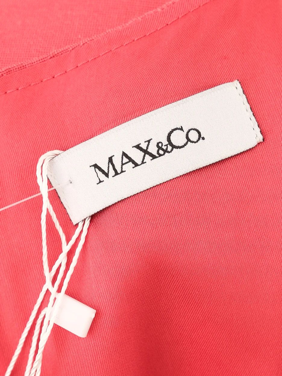 Excellent MaxCo Red Viscose Dress with Pockets Size L for Women