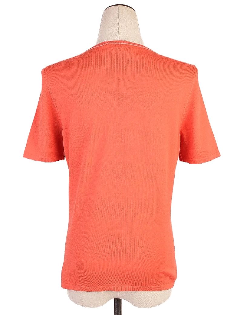 Excellent Salvatore Ferragamo Orange Cotton Blouse Size M