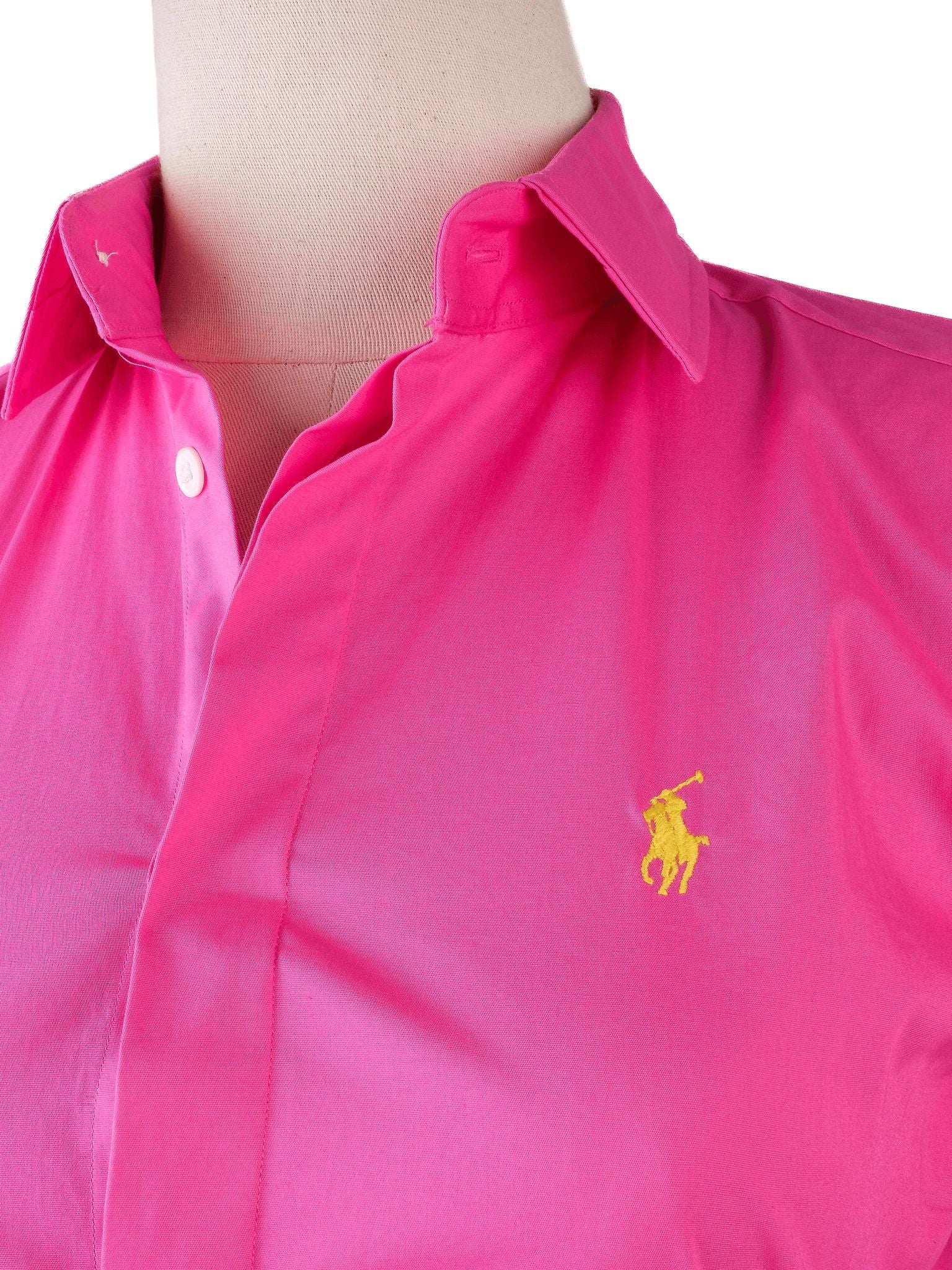 Excellent Ralph Lauren Pink Cotton Shirt XS Super Slim Fit