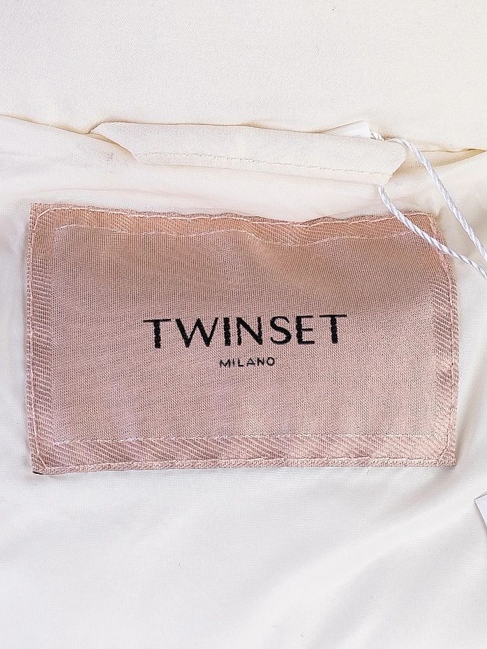 Excellent TWINSET White Lace Jacket Size S Padded Design