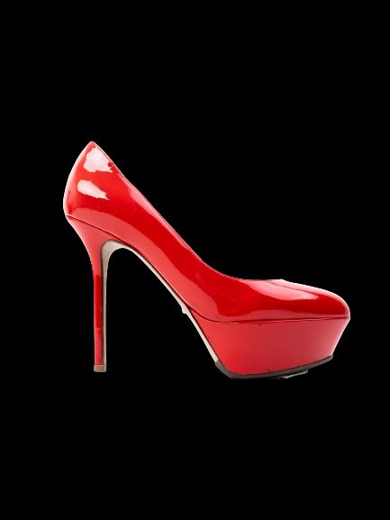 Average Condition Sergio Rossi Red Leather High-Heeled Shoes Size 36.5