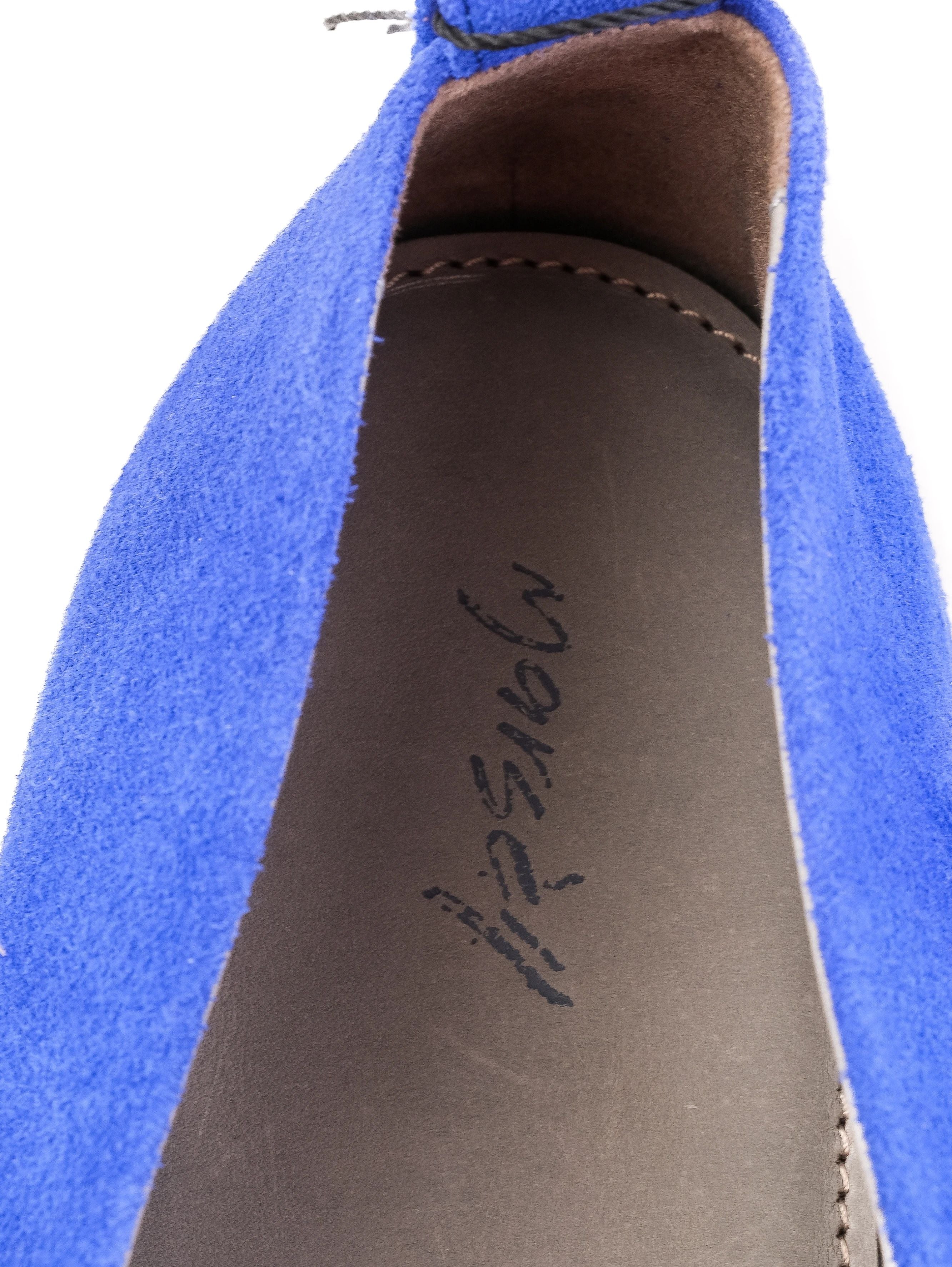 NEW Marseil Blue Suede Slip-On Shoes Size 38 for Women