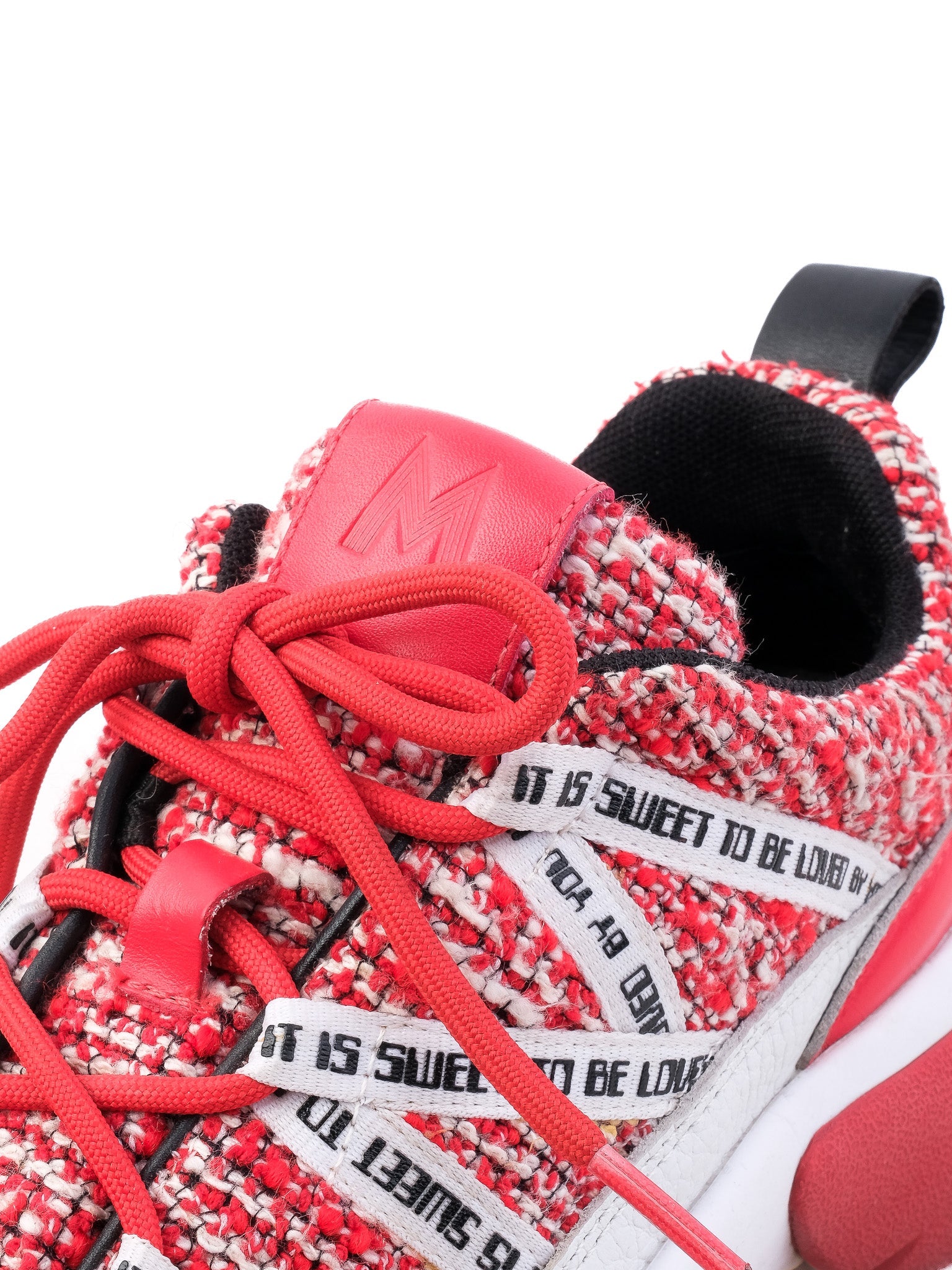Excellent Maje Red and White Chunky Sneakers Women&