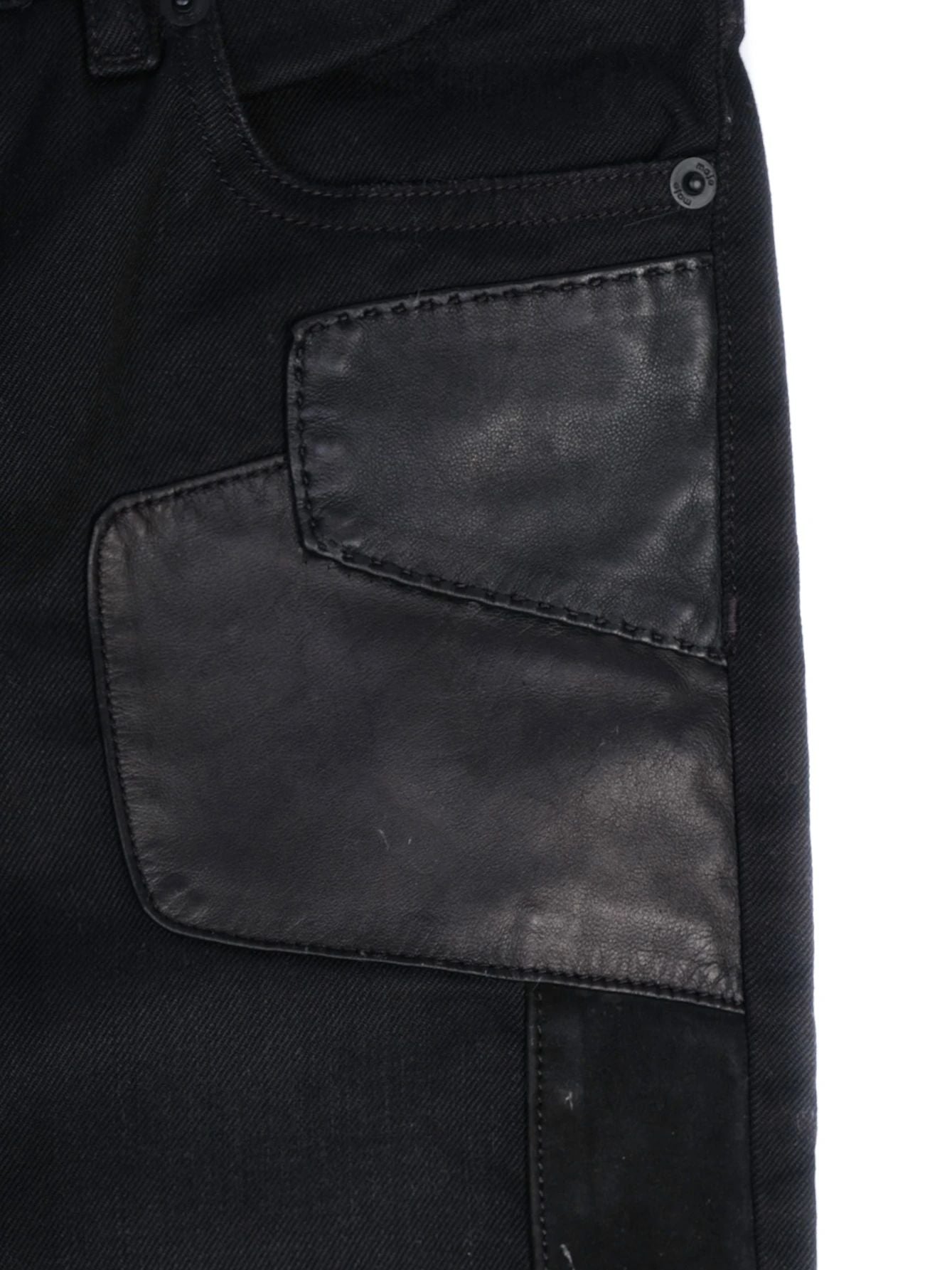 Excellent Maje Black Cotton Patchwork Slim Fit Jeans Size XS