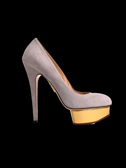 Good Charlotte Olympia Gray Leather High-Heeled Platform Shoes Size 39.5