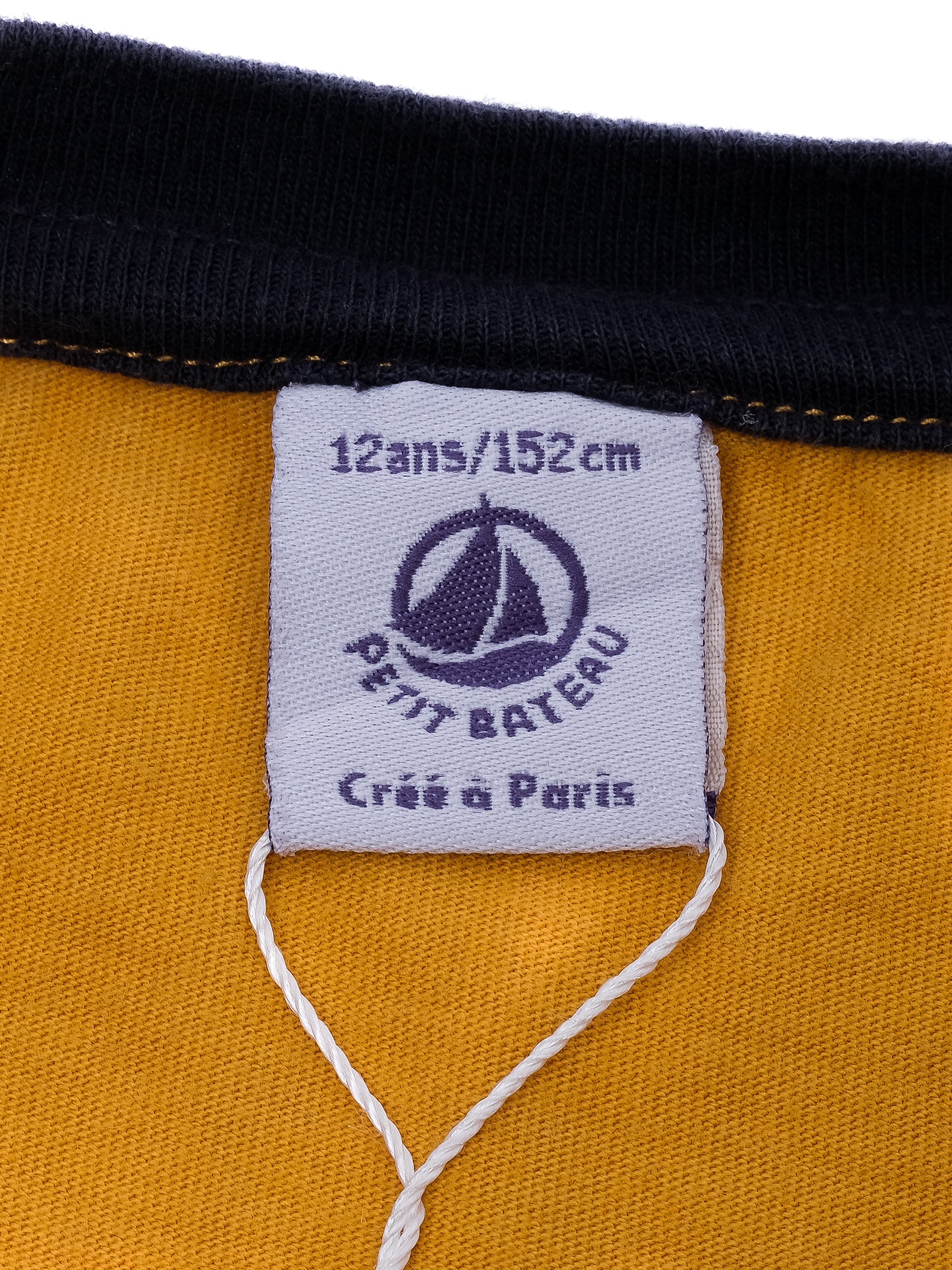 Excellent Petit Bateau Yellow Long Sleeve Shirt Size 12 Kids