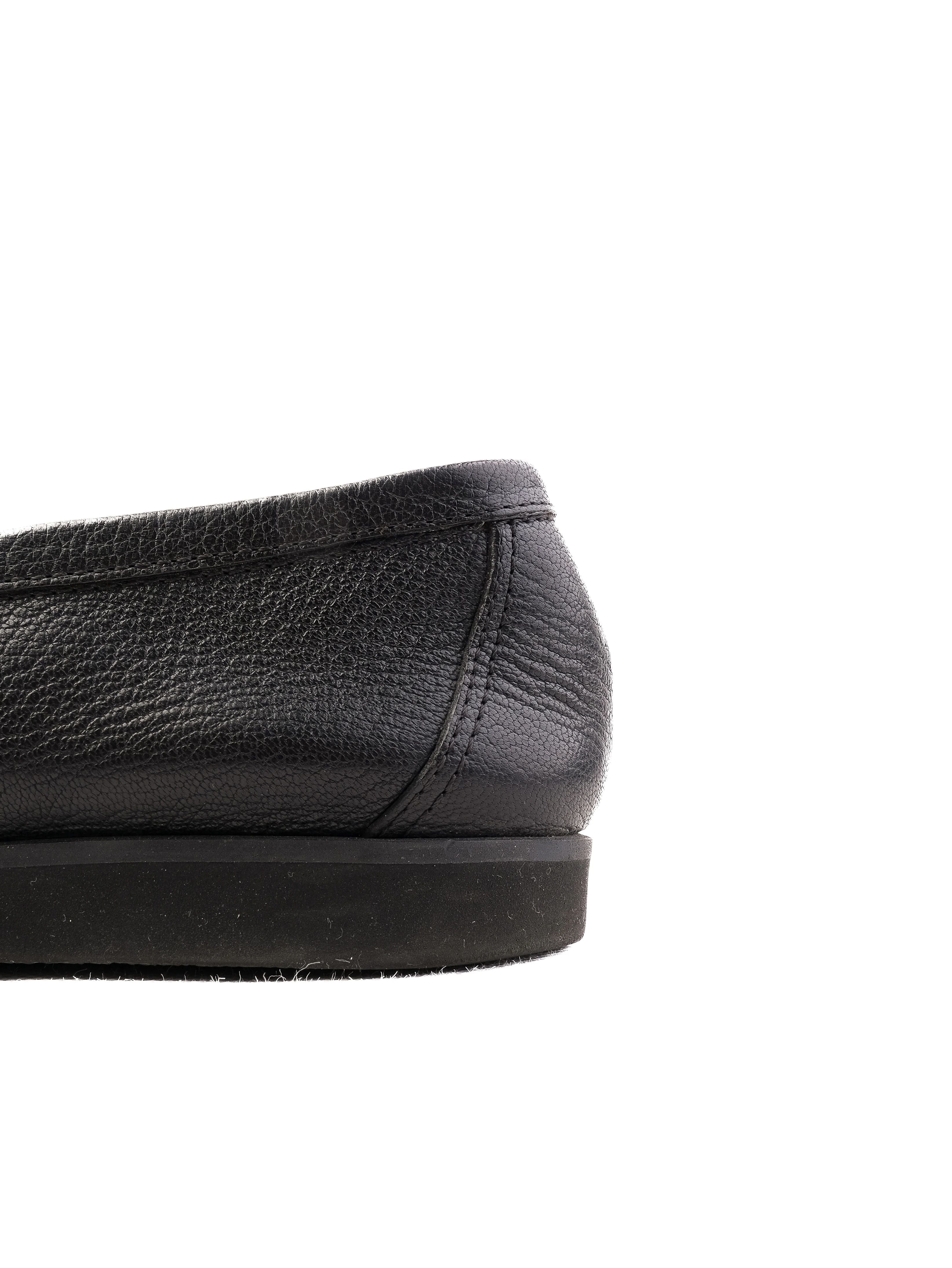Excellent Aldo Brue Black Leather Loafers Size 39 for Men