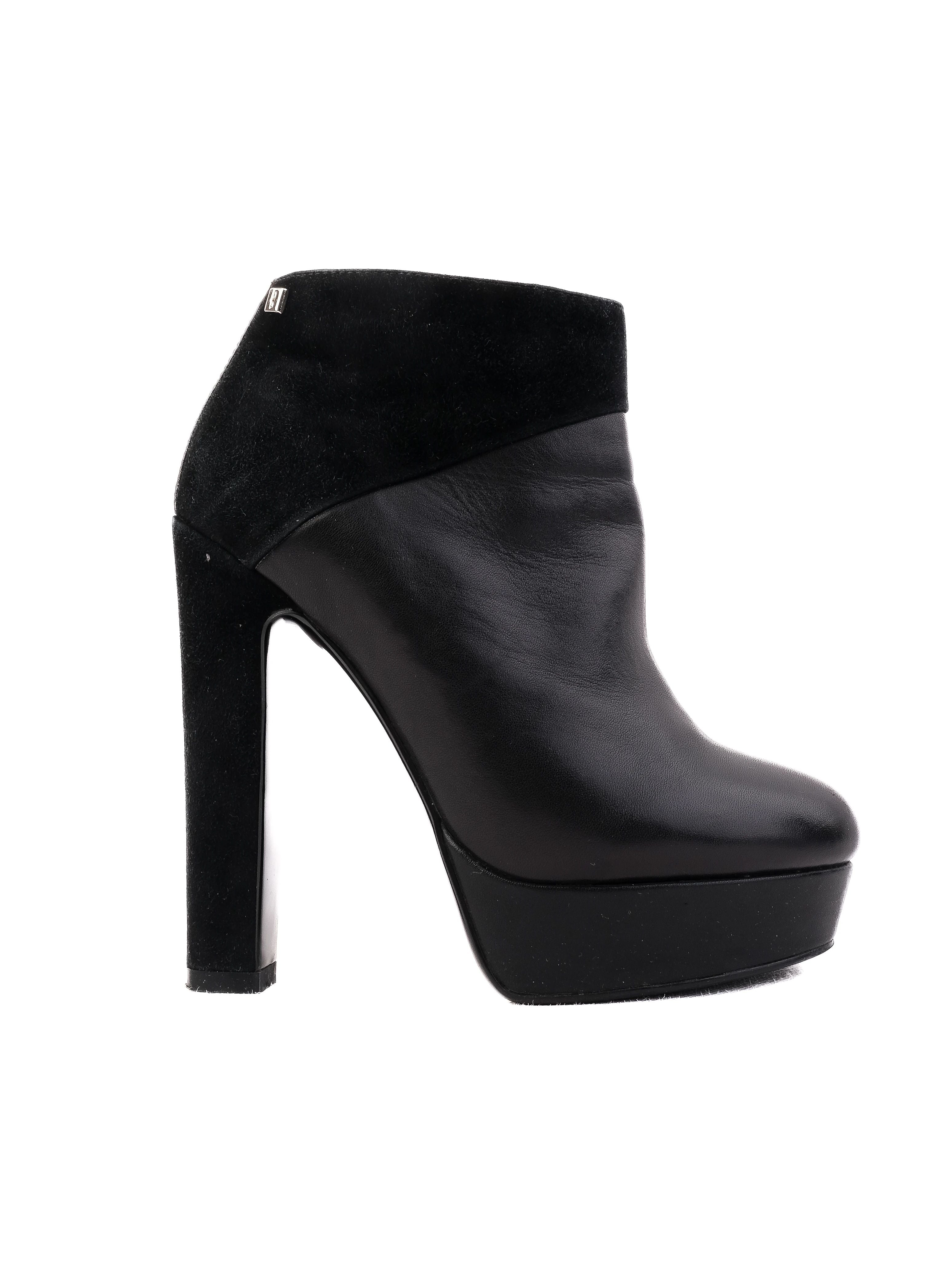 Good Antonio Biacci Black Leather Ankle Boots Size 37