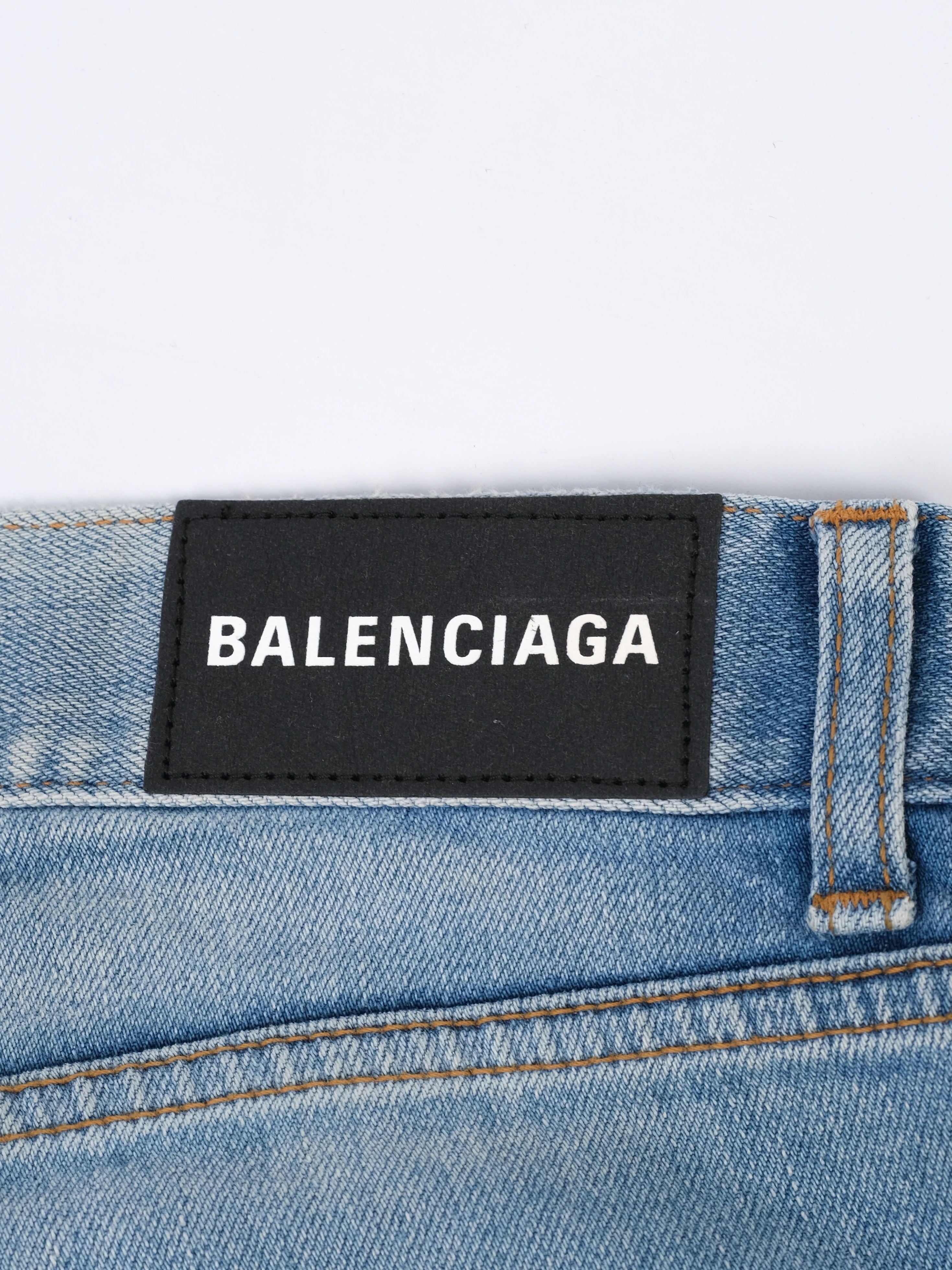 NEW Balenciaga Light Blue Jeans Cotton Size S for Women