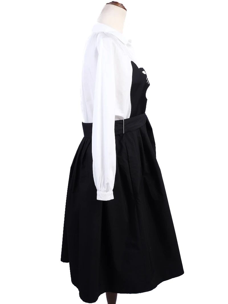 Excellent Weekend MaxMara Black White Dress Size S Cotton Blend