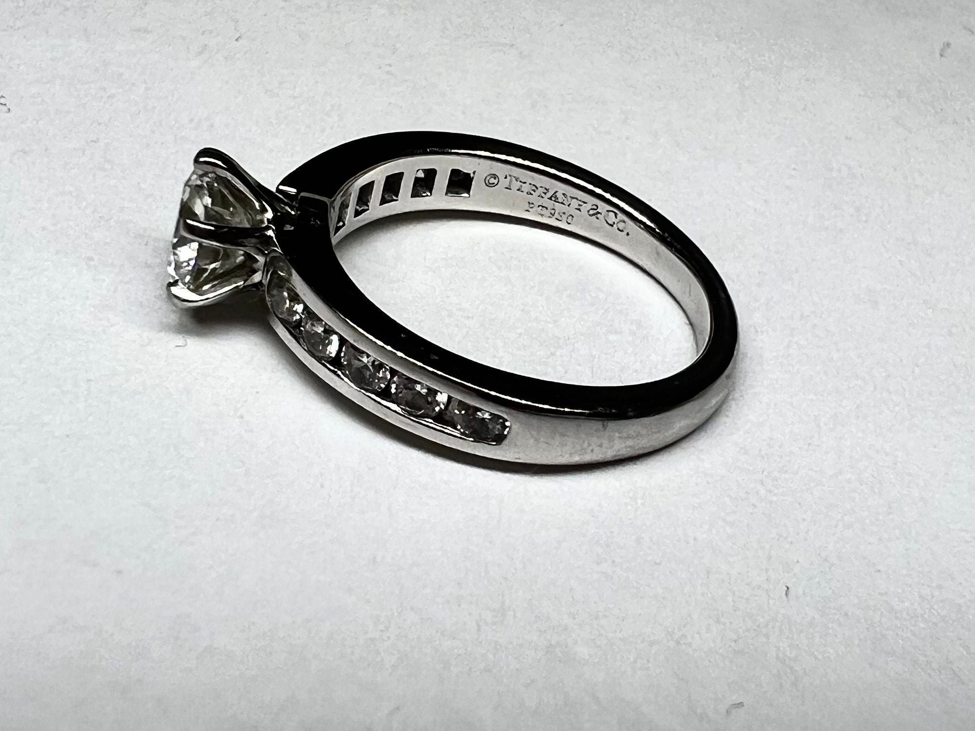 Tiffany & Co. Channel Set Solitaire Ring 0.78ct