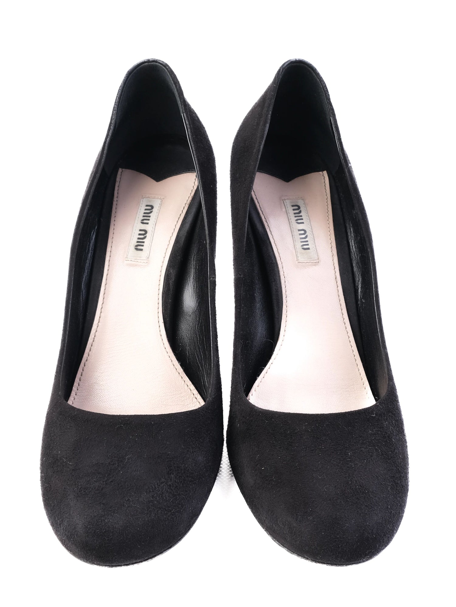 Excellent Miu Miu Black High-Heeled Stiletto Shoes Size 41.5 Leather
