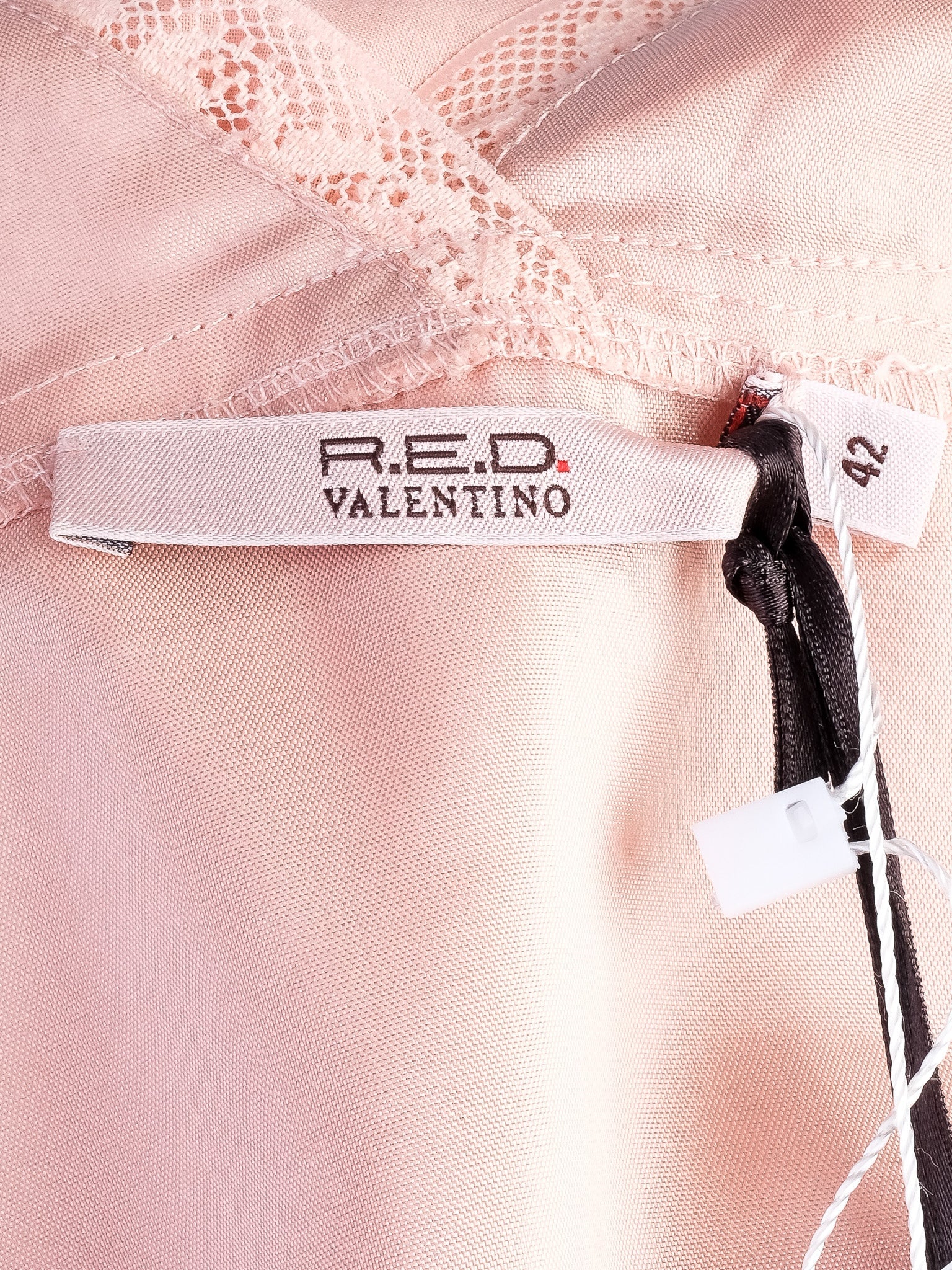 Excellent Valentino Pink Cotton Lace Detail Sleeveless Dress
