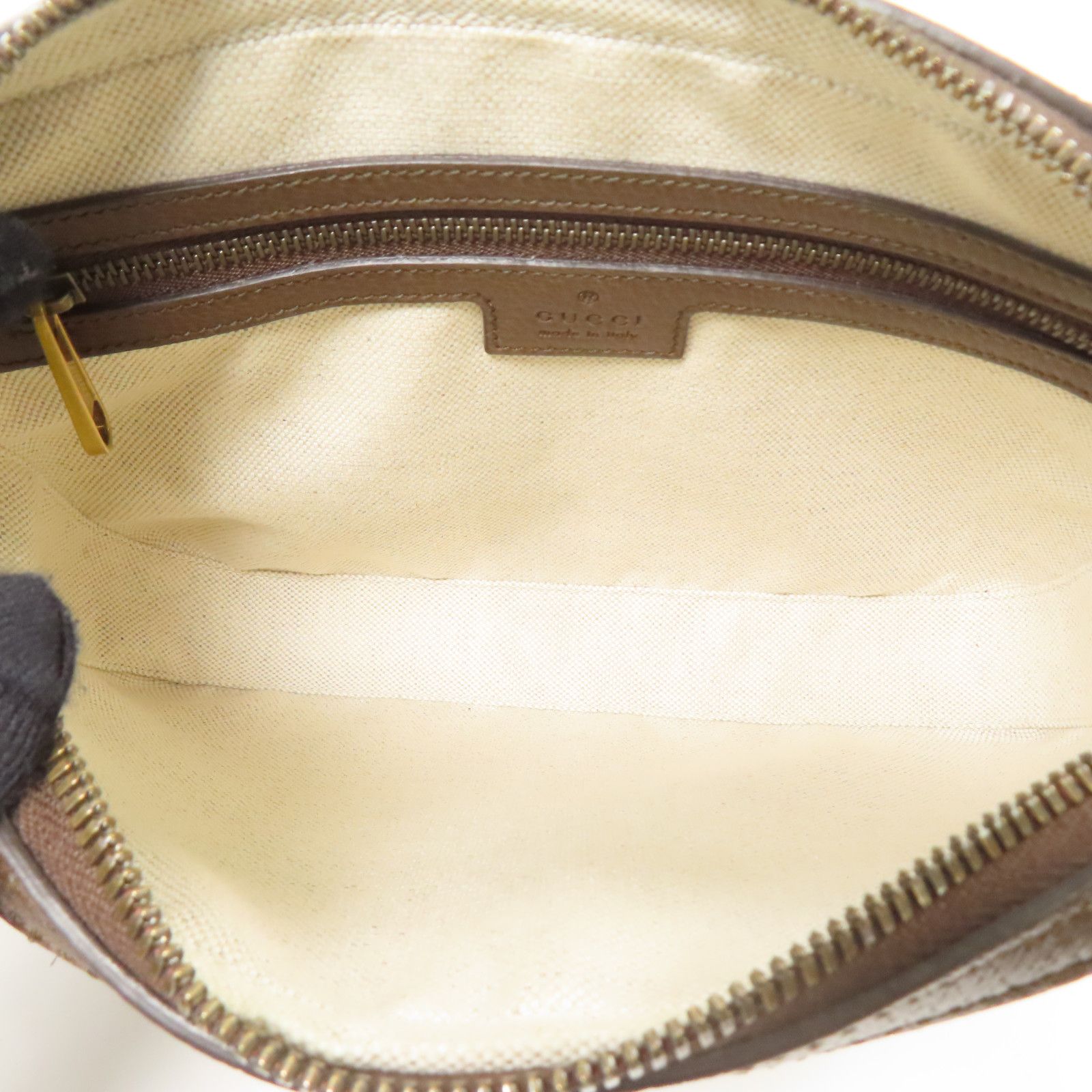 Gucci Painted Canvas Ophidia Gold Shoulder Bag Brown Gg Canvas 699439