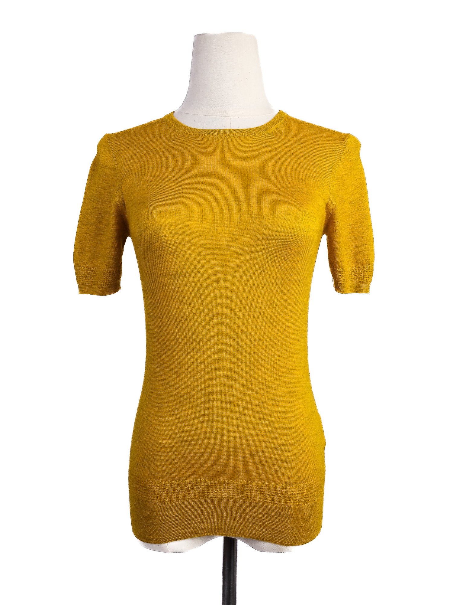 Excellent Etro Mustard Yellow Wool Sweater Size M for Women