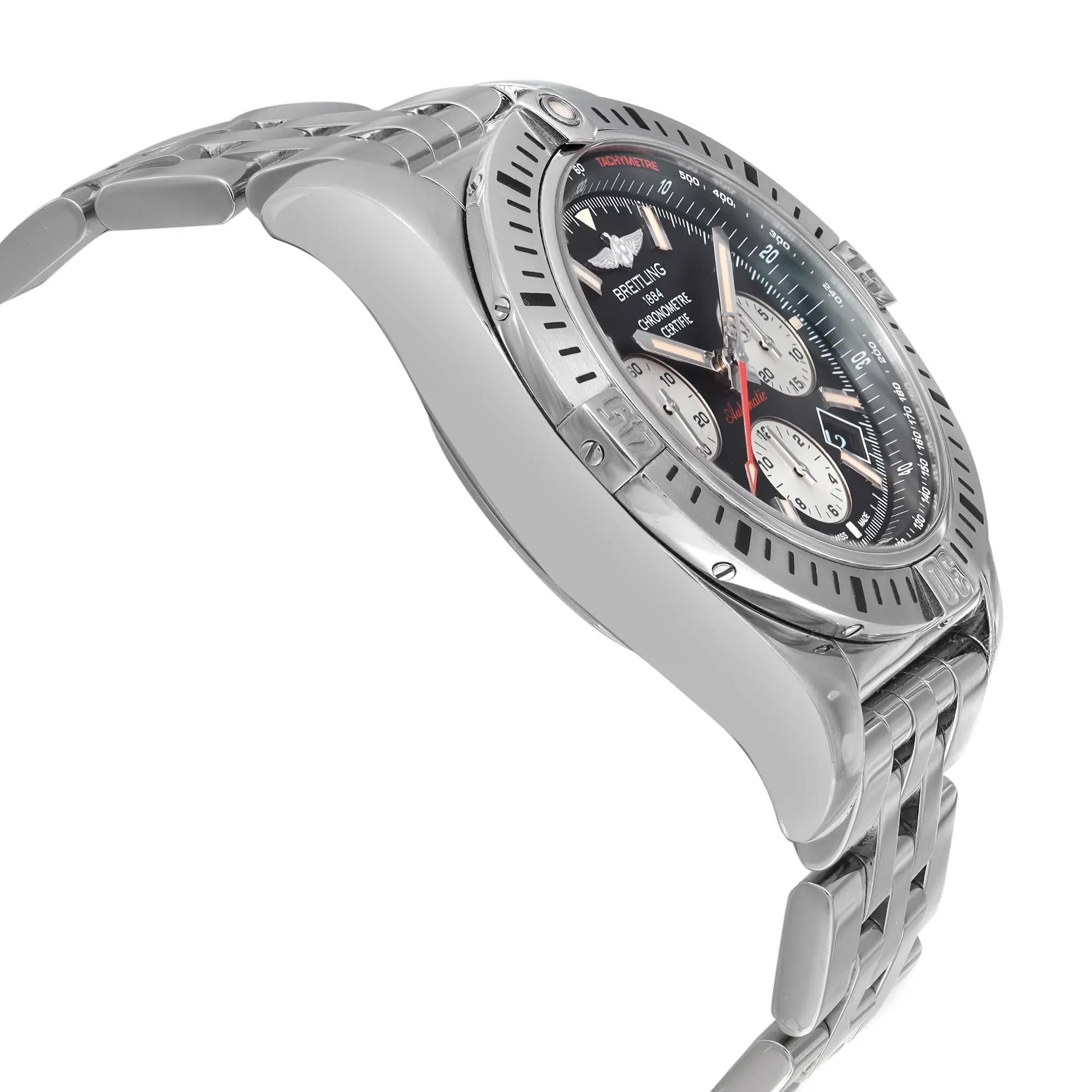 Breitling Chronomat 44 Airborne Steel Black Dial Men Watch AB01154G/BD13-375A