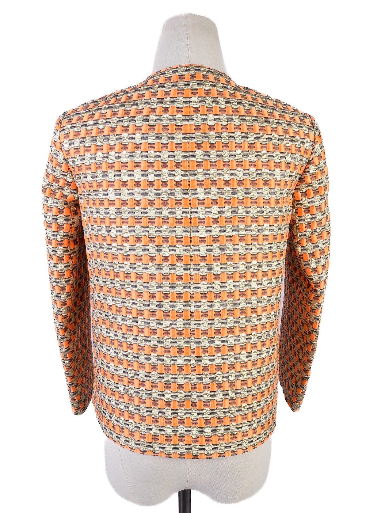 Excellent Red Valentino Geometric Jacket Orange Beige Size S