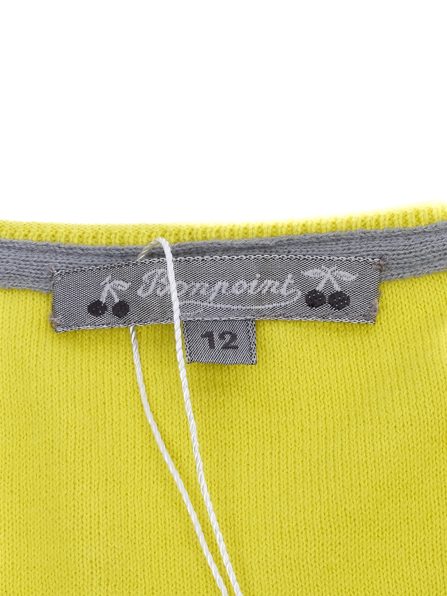 Excellent Bonpoint Yellow Cotton Sweater for Kids Size 12