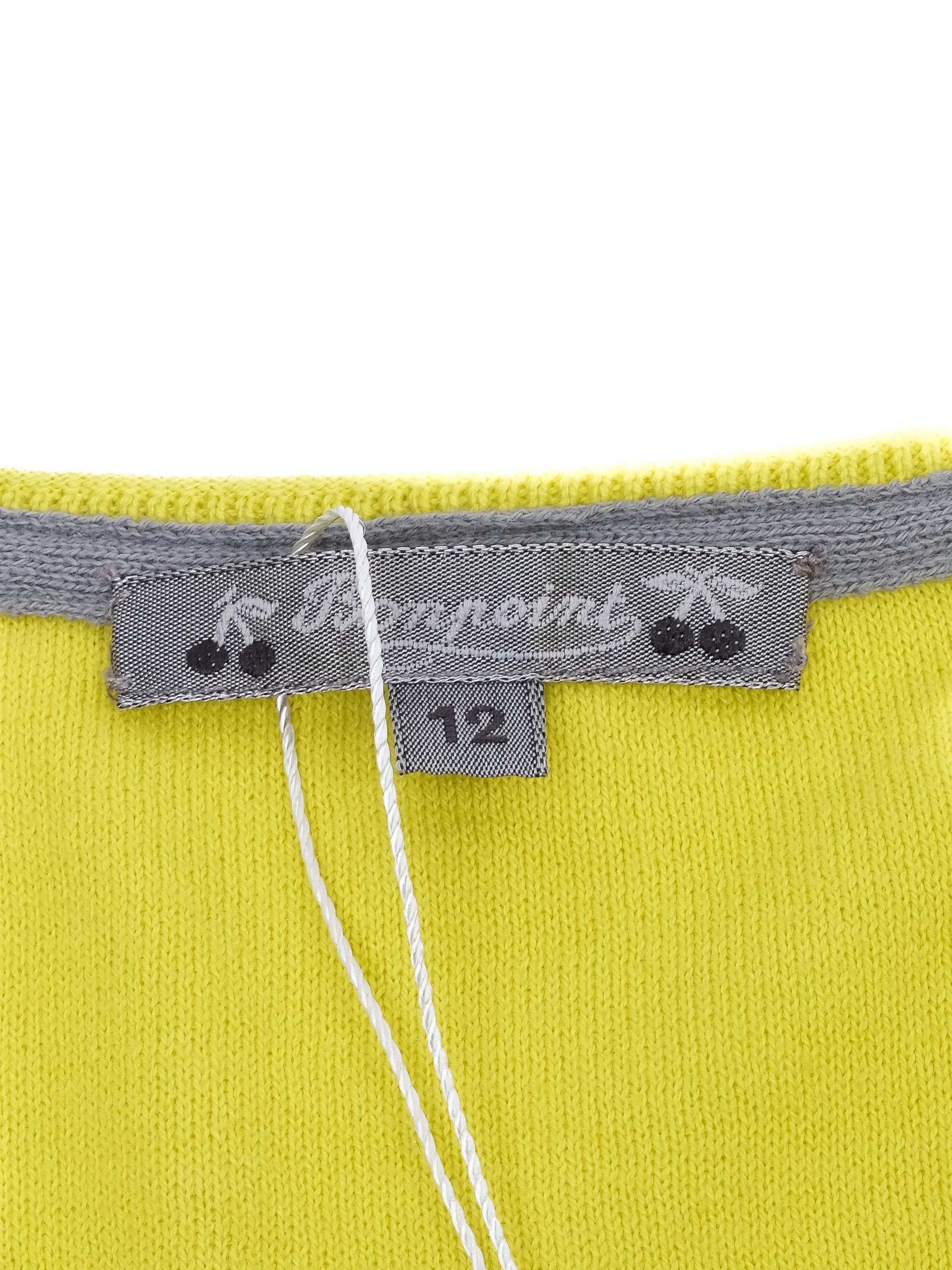 Excellent Bonpoint Yellow Cotton Sweater for Kids Size 12