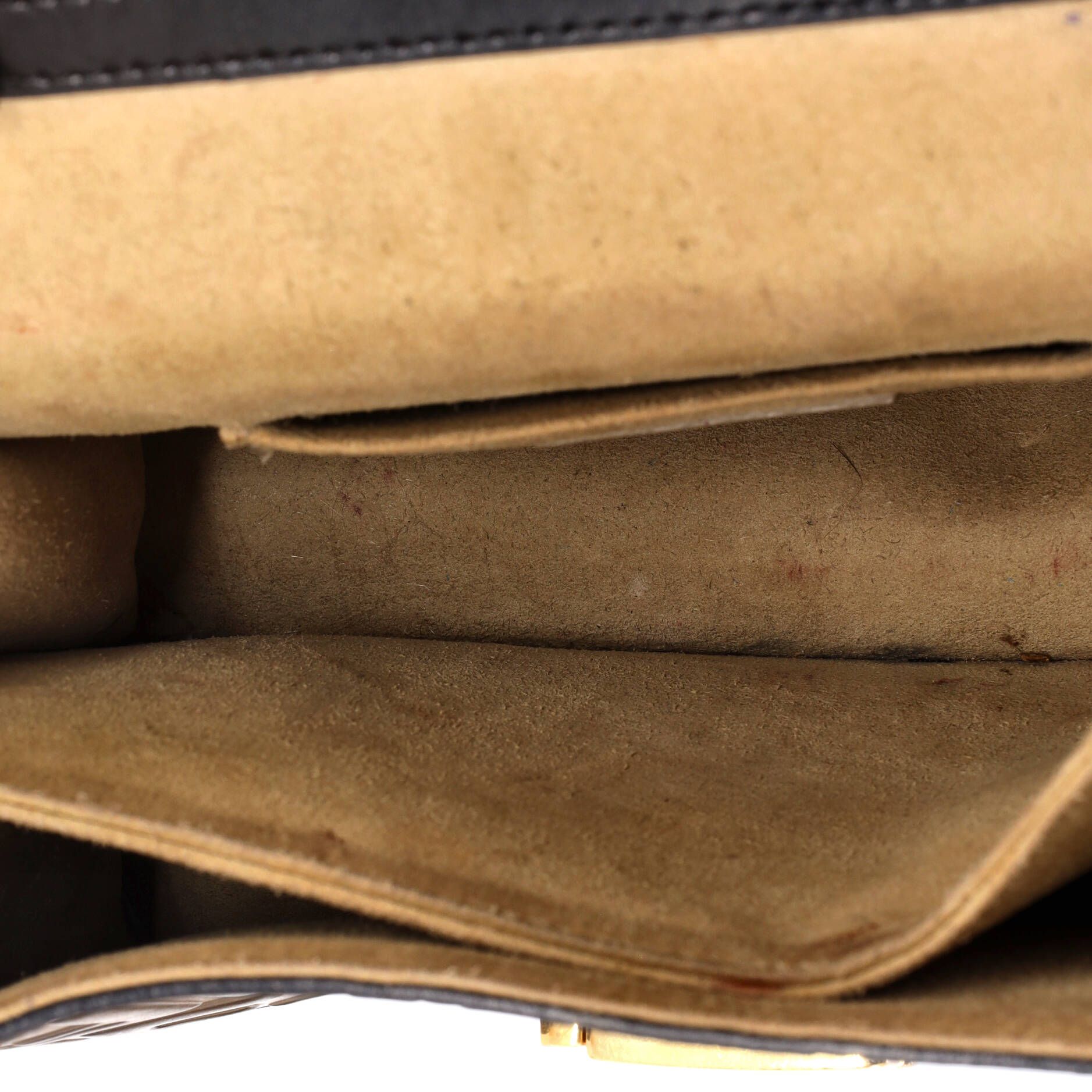 Fendi Kan U Shoulder Bag Zucca Embossed Leather Small