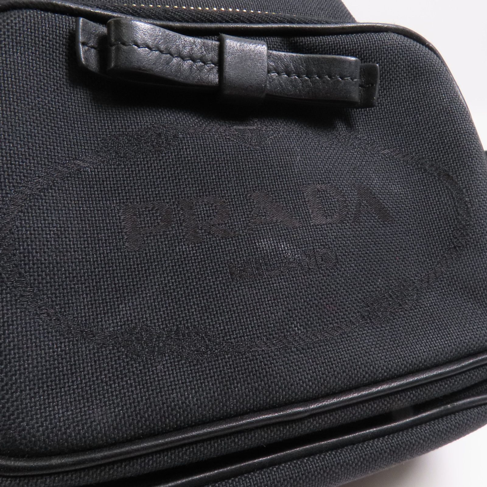 Prada Canvas 2Way Shoulder Bag 2way Shoulder Bag Black Canvas 1bh 038