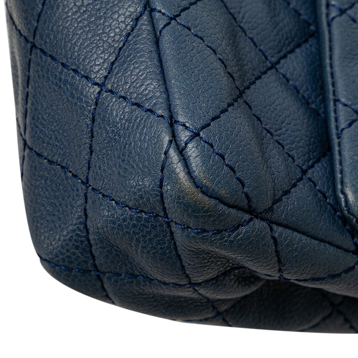 Chanel Medium Classic Caviar Double Flap Blue