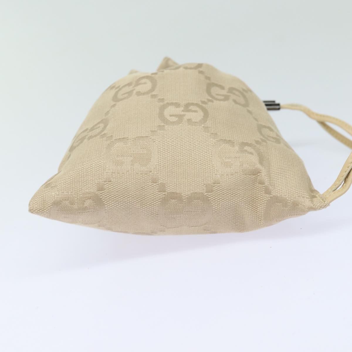 Gucci Gg Canvas Pouch Beige 039 1047 Auth