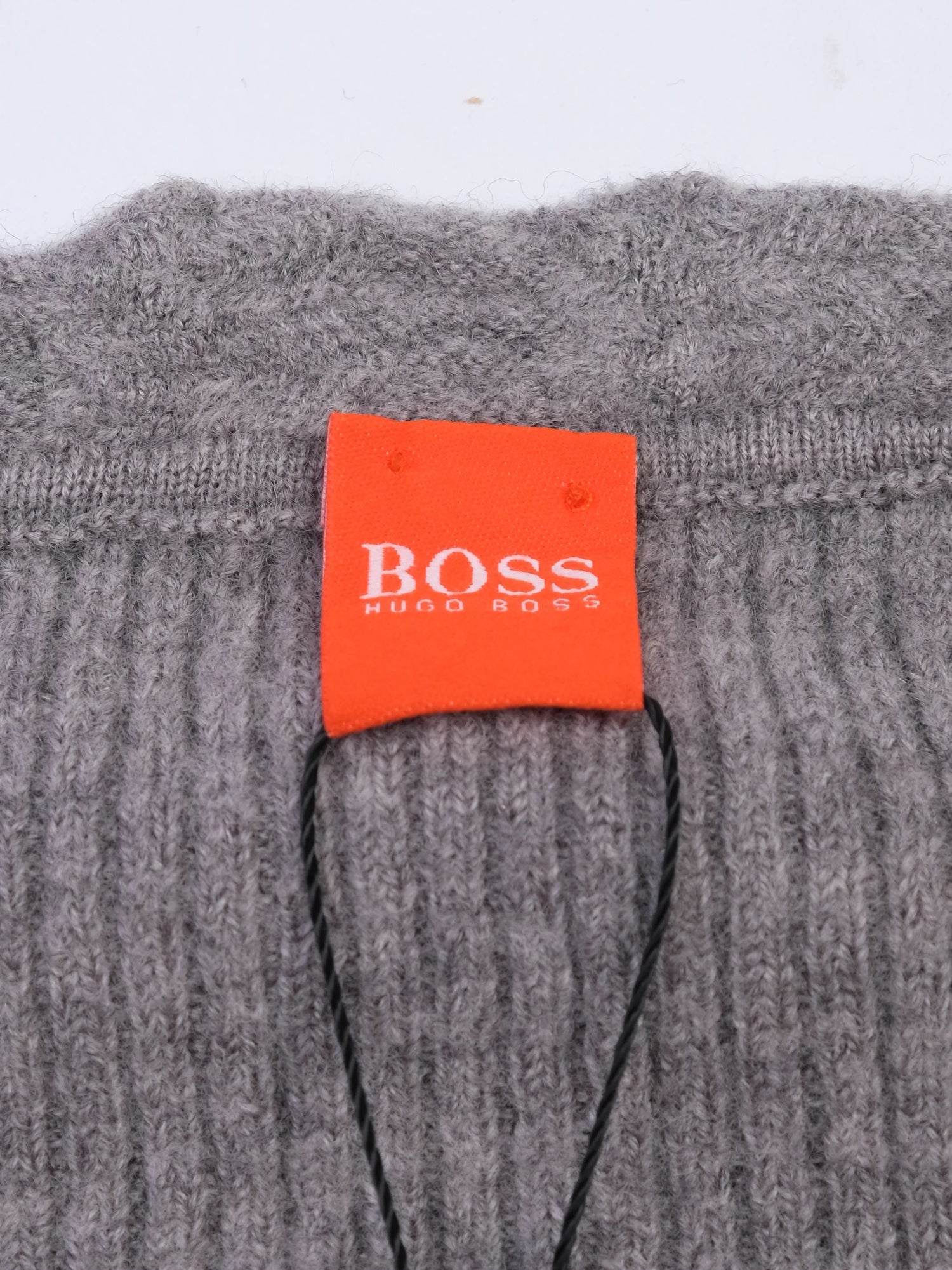Excellent Hugo Boss Gray Wool Cropped Cardigan Size S