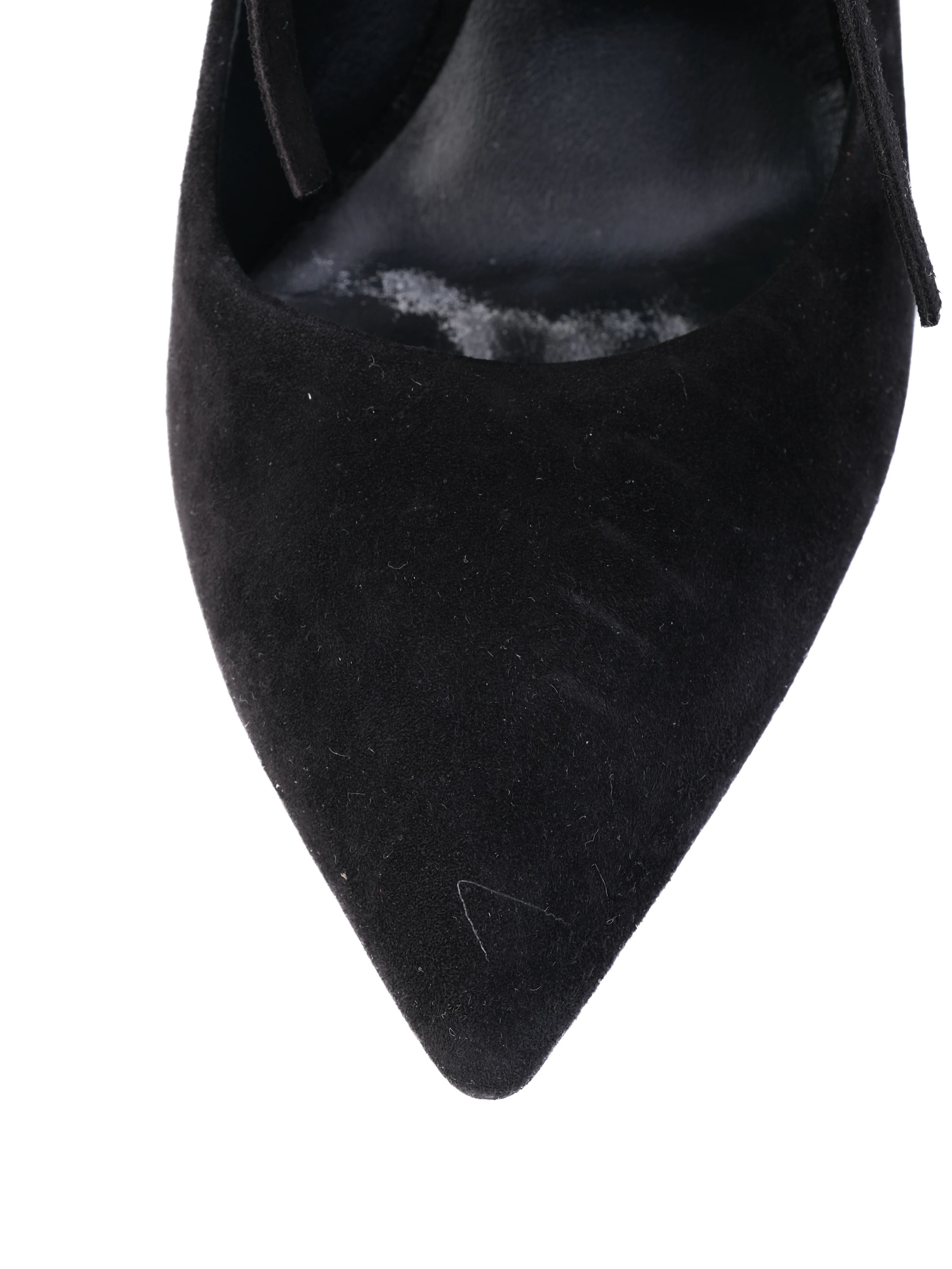 Excellent Casadei Black Suede High-Heeled Shoes Size N/A