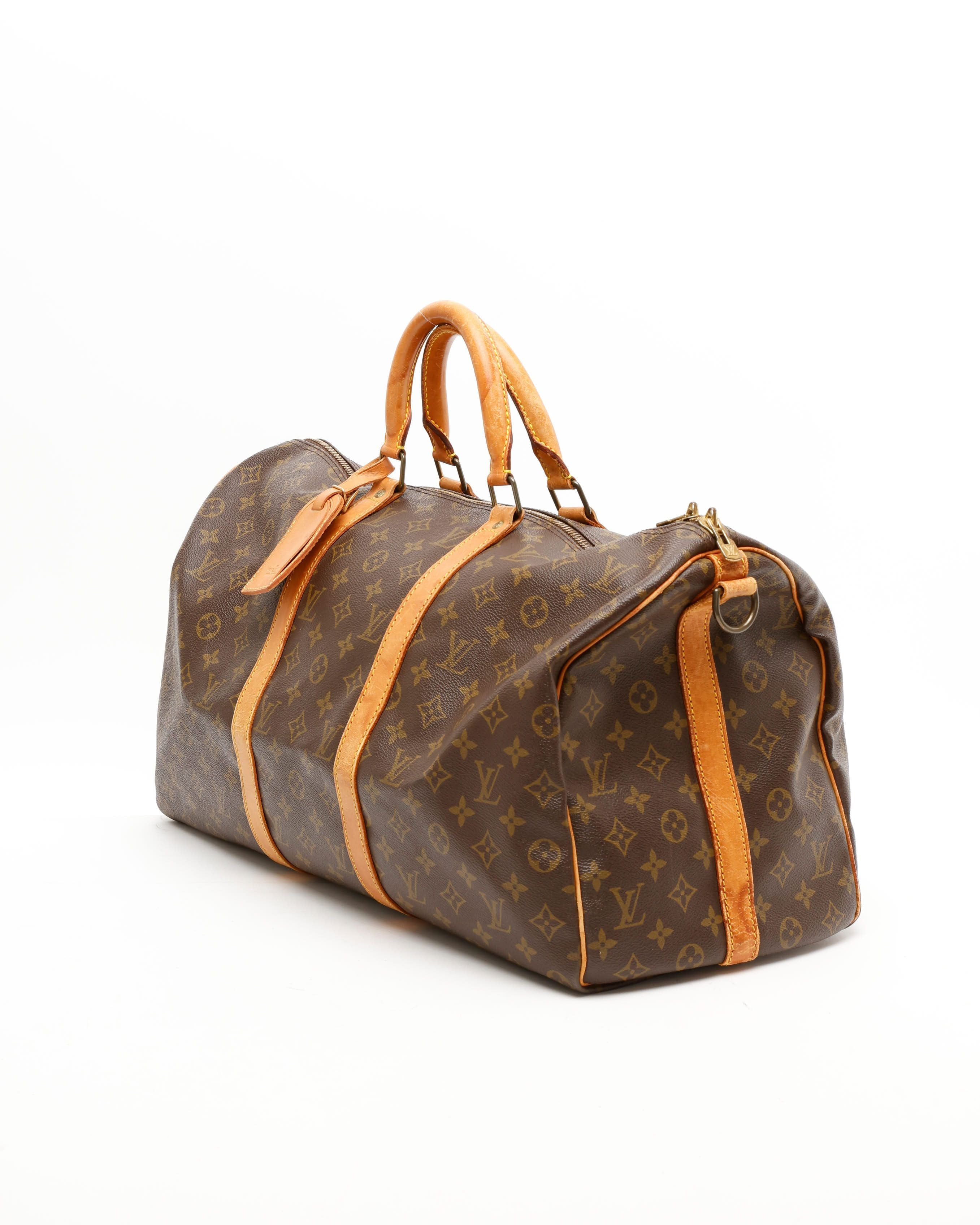 Louis Vuitton Monogram Keepall Bandoliered 50 Weekend Bag