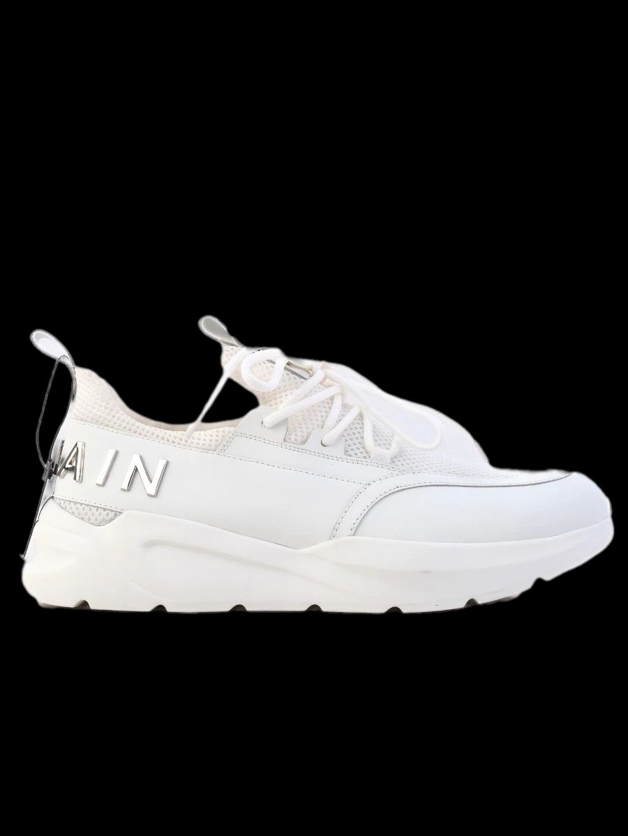NEW Balmain White Leather Sneakers Size 43 with &