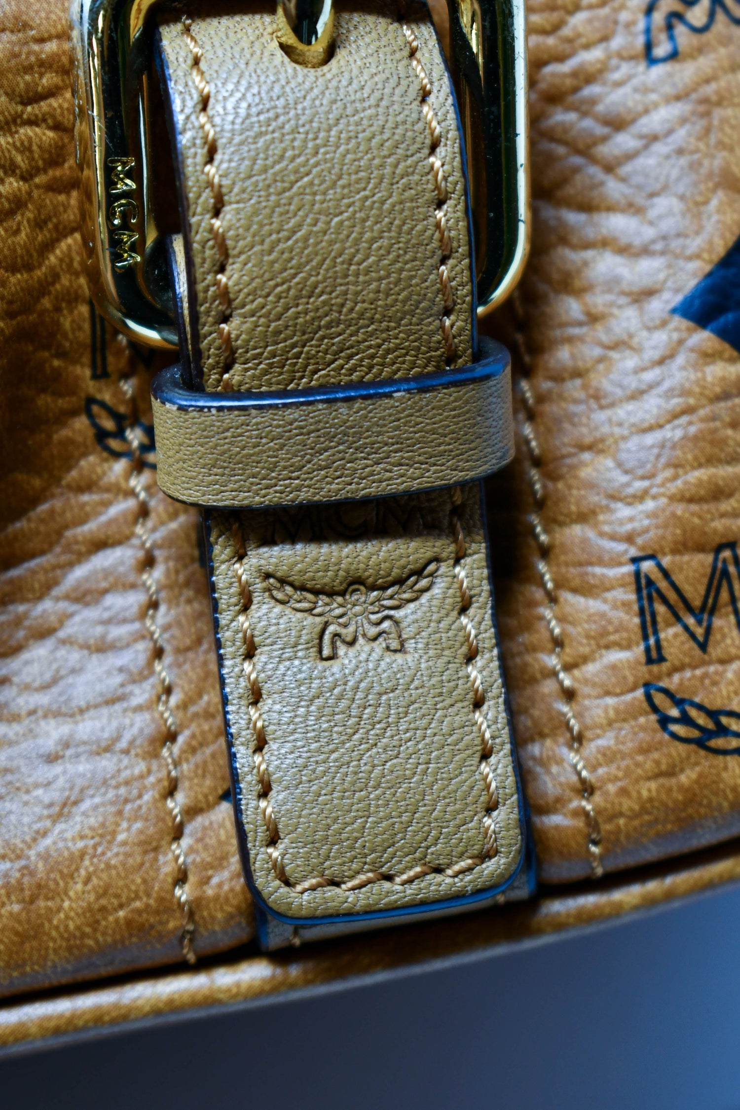 MCM Shoulder Bag Camel Cognac