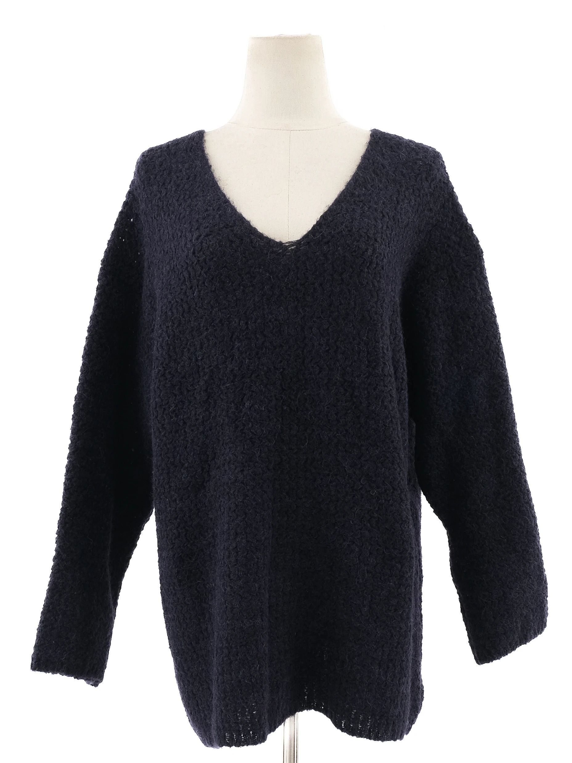 NEW SeeByChloe Blue Nylon Long Sleeve Sweater Size M