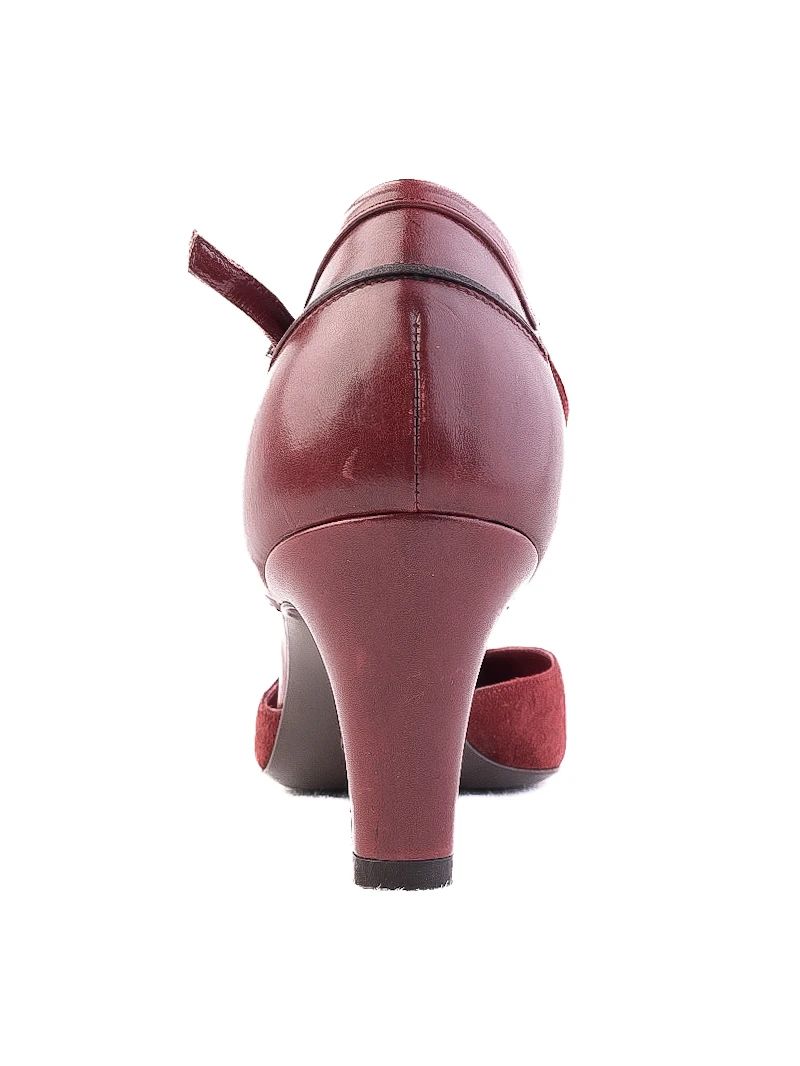 Excellent Bally Red High-Heeled Shoes Genuine Suede Size 37