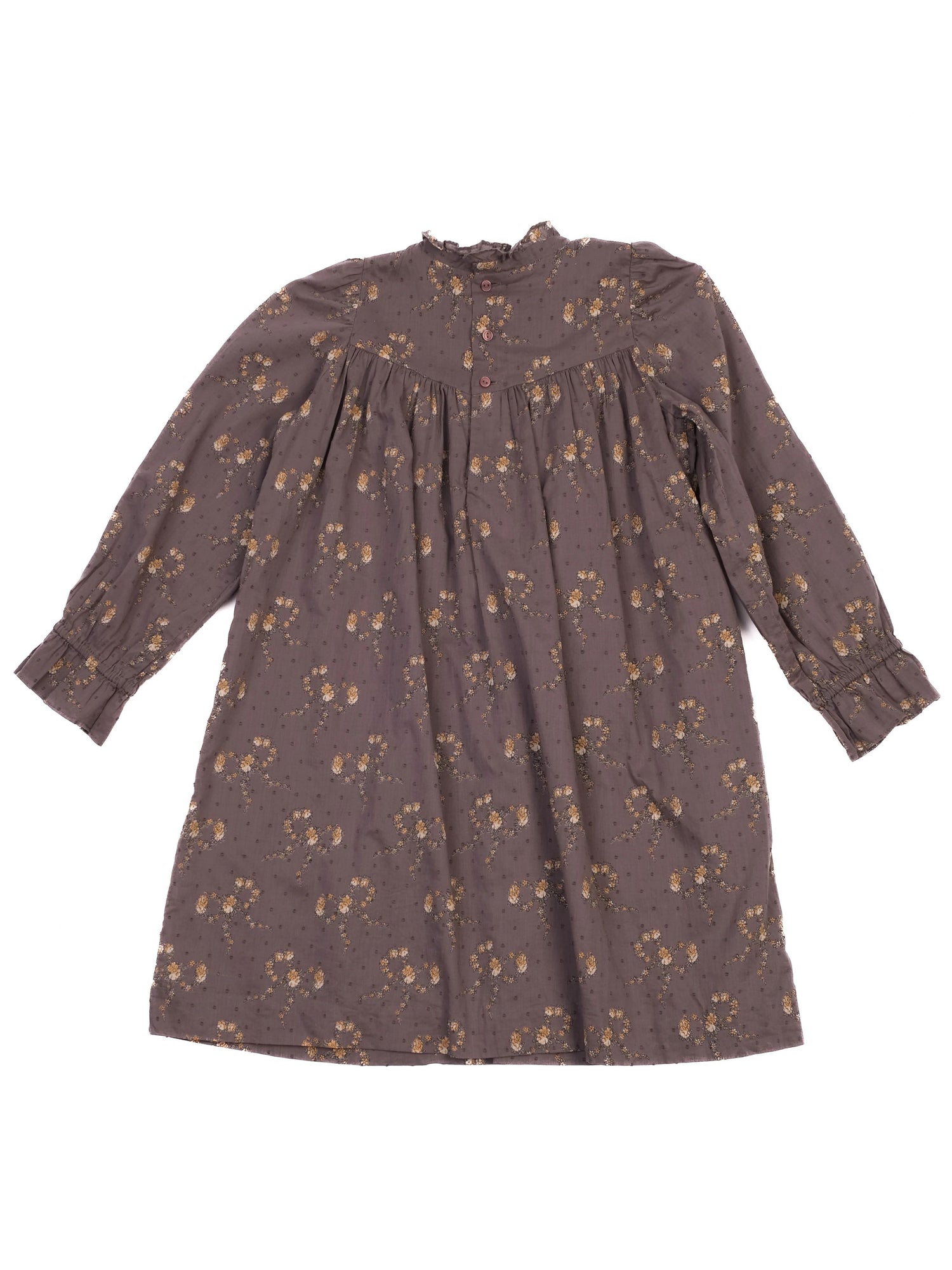 Excellent Bonpoint Gray Floral Dress Size 8 for Kids