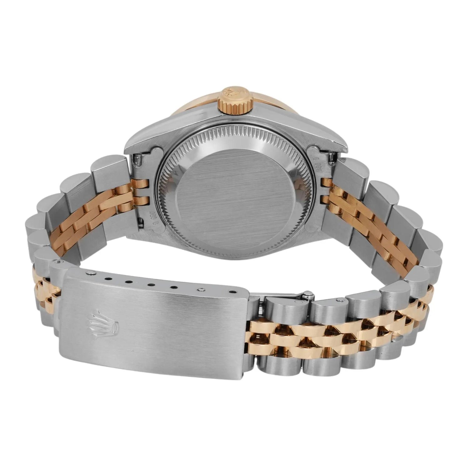 Rolex Datejust 26mm 18K Gold Steel Gold Dial Ladies Custom Watch 69173