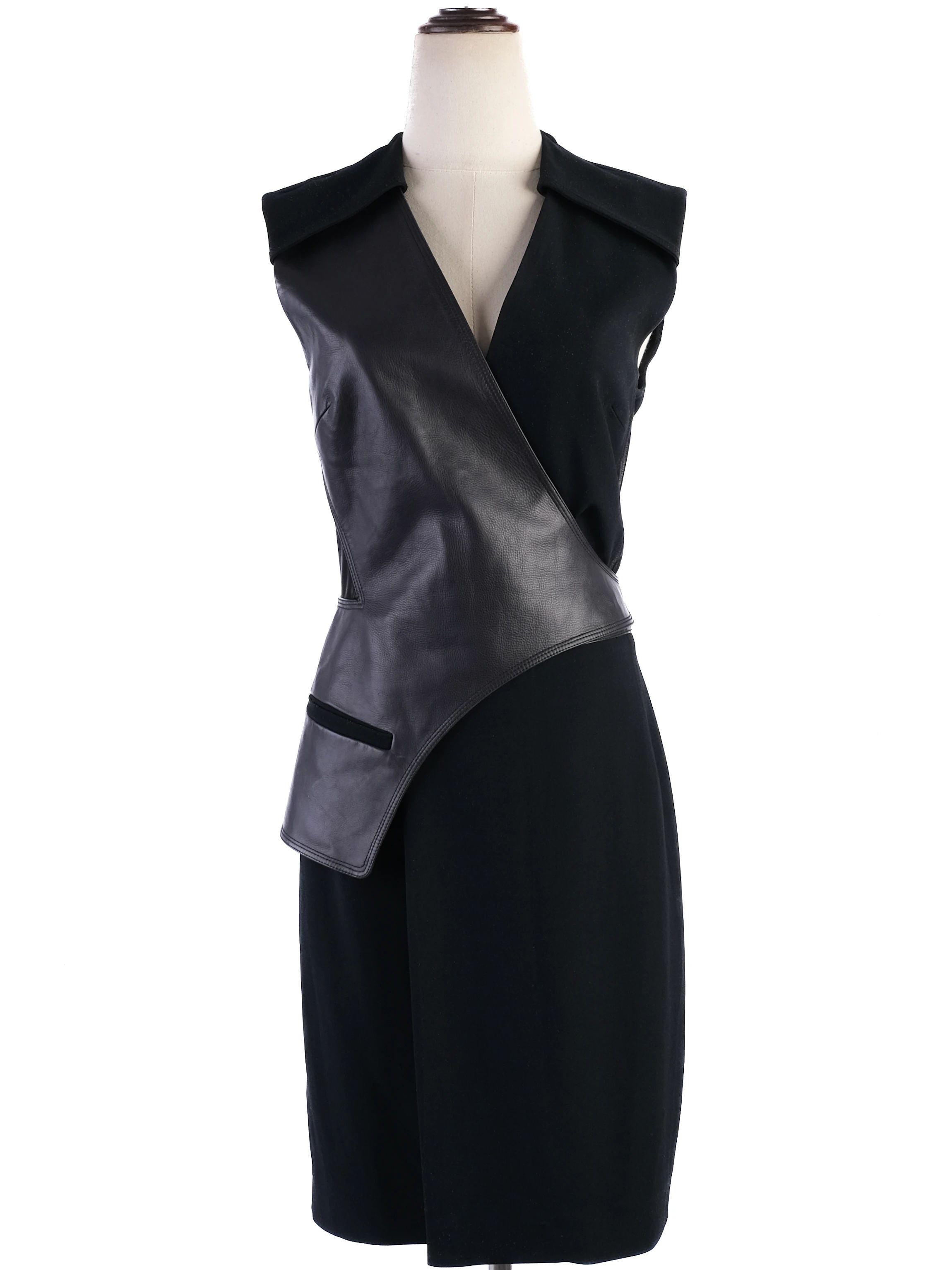 Excellent Alexander Wang Black Asymmetrical Dress Size M Viscose