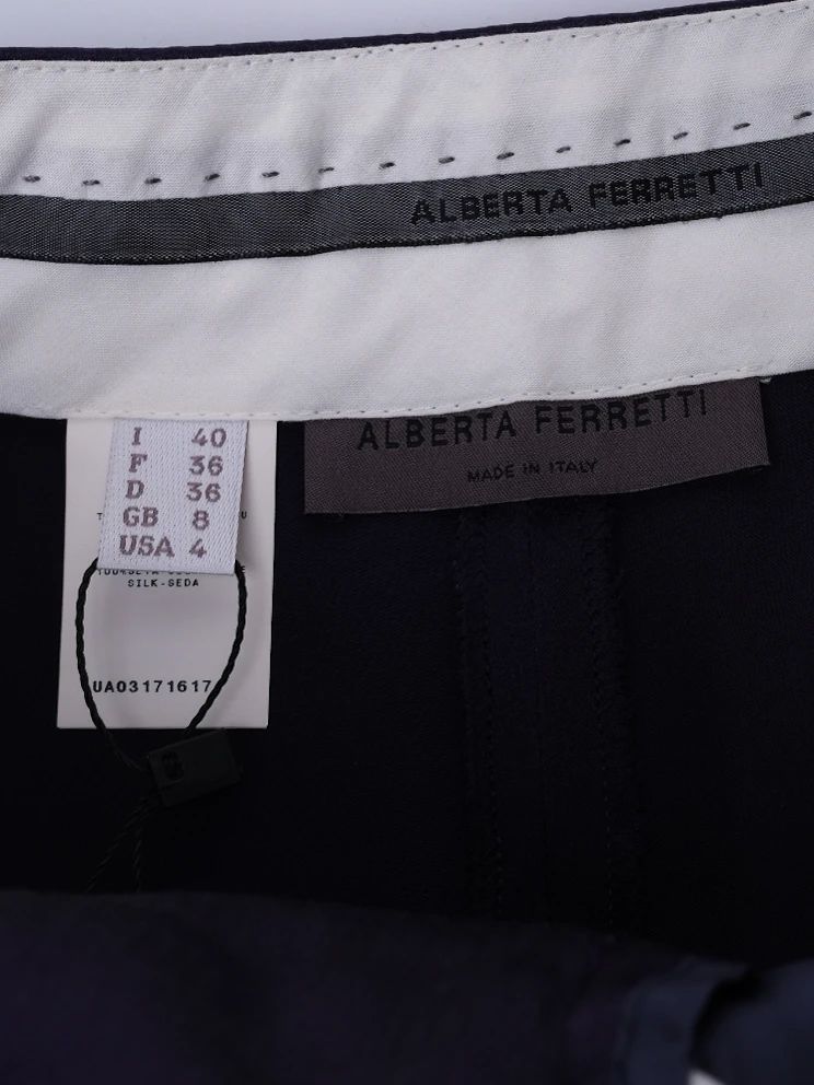 Excellent Alberta Ferretti Purple Silk Pants Size S