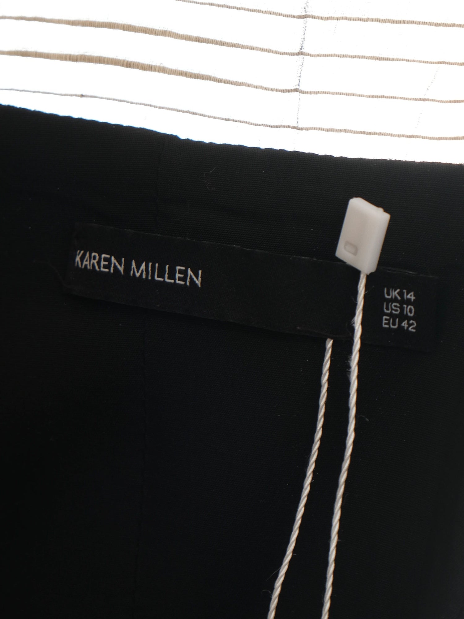 Karen Millen Black Sleeveless Jumpsuit XL with Sheer Detail